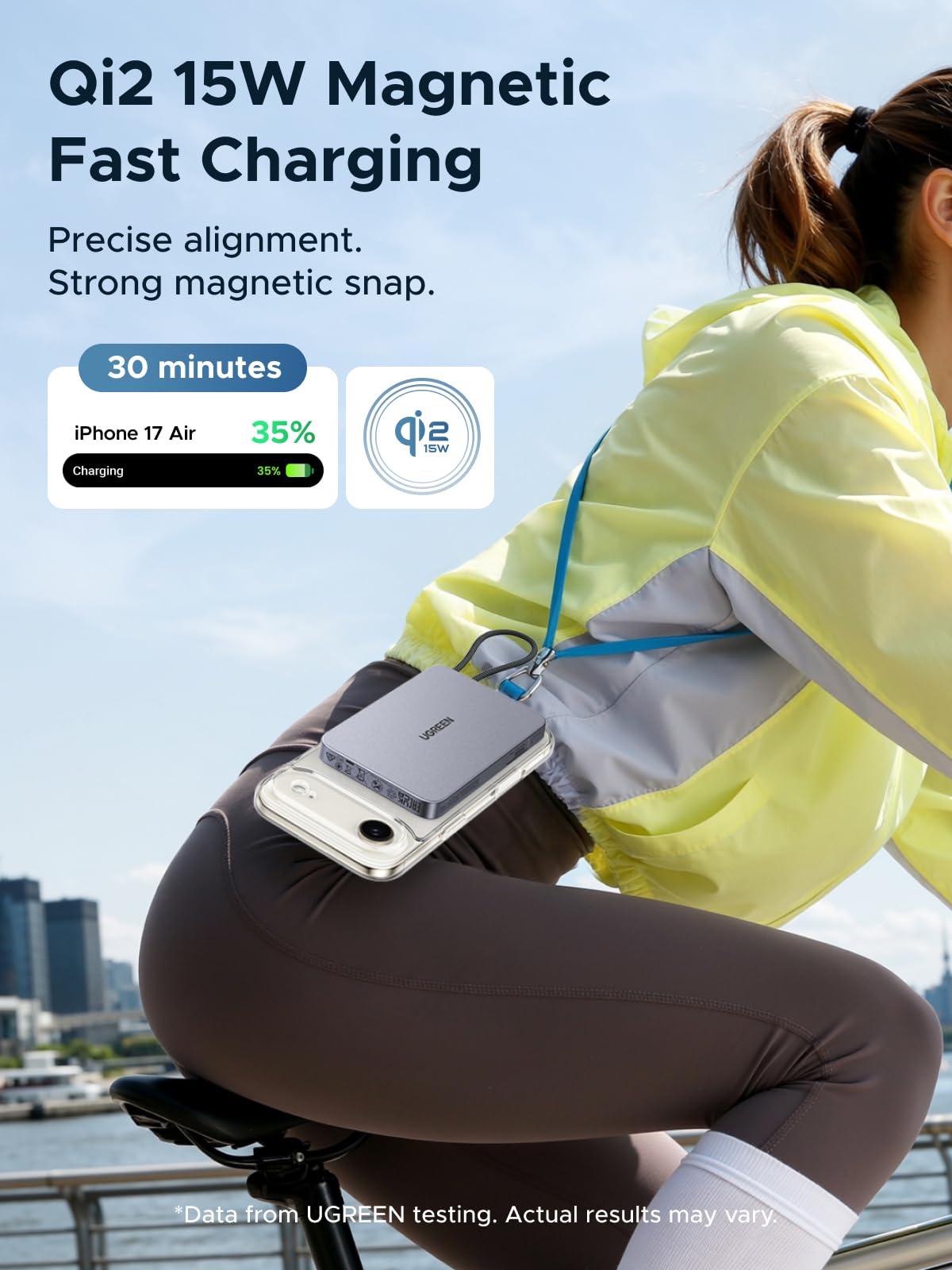 mousebows MagFlow Air Magnetic Power Bank (10000mAh, Qi2 15W)