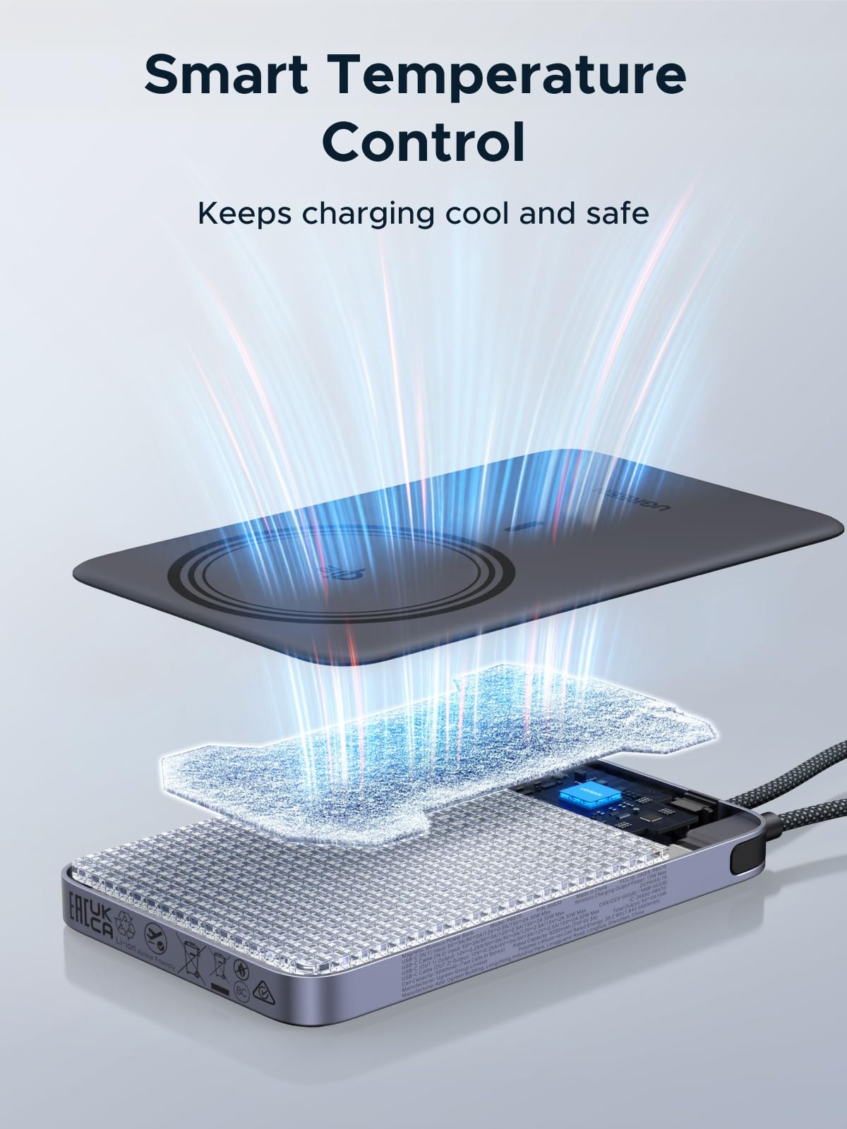mousebows MagFlow Air Magnetic Power Bank (10000mAh, Qi2 15W)