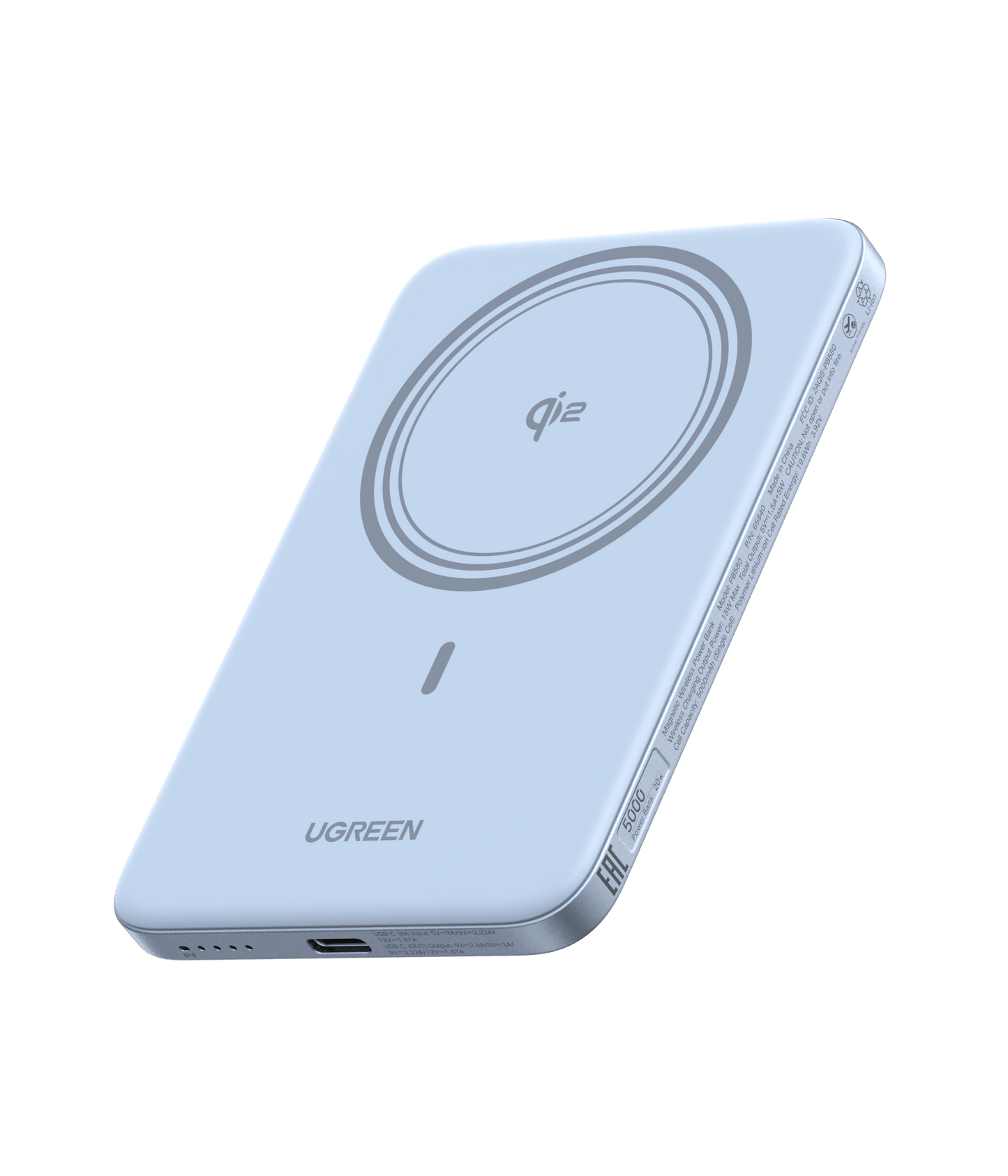 mousebows MagFlow Air Magnetic Power Bank (5000mAh, Qi2 15W)