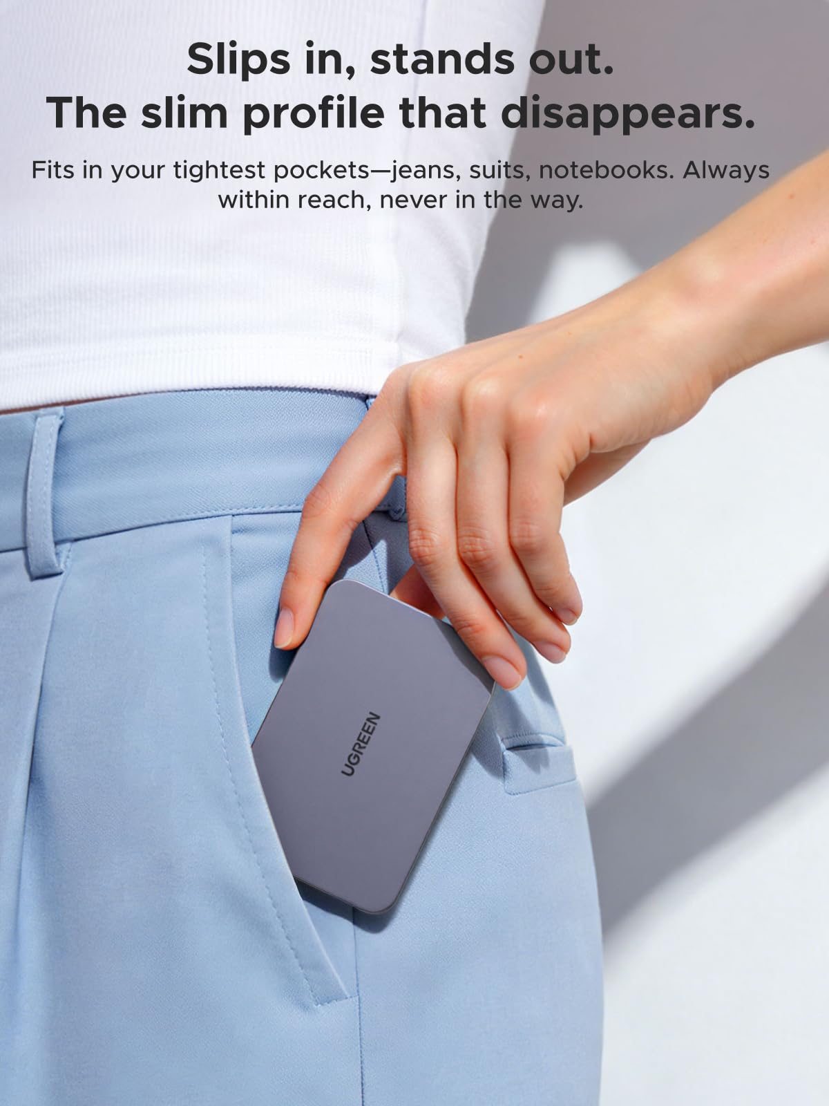 mousebows MagFlow Air Magnetic Power Bank (5000mAh, Qi2 15W)