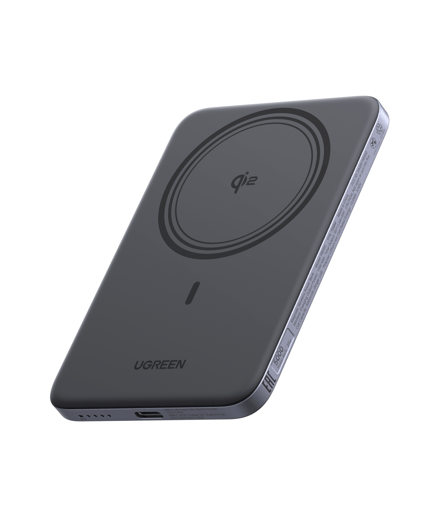 mousebows MagFlow Air Magnetic Power Bank (5000mAh, Qi2 15W)