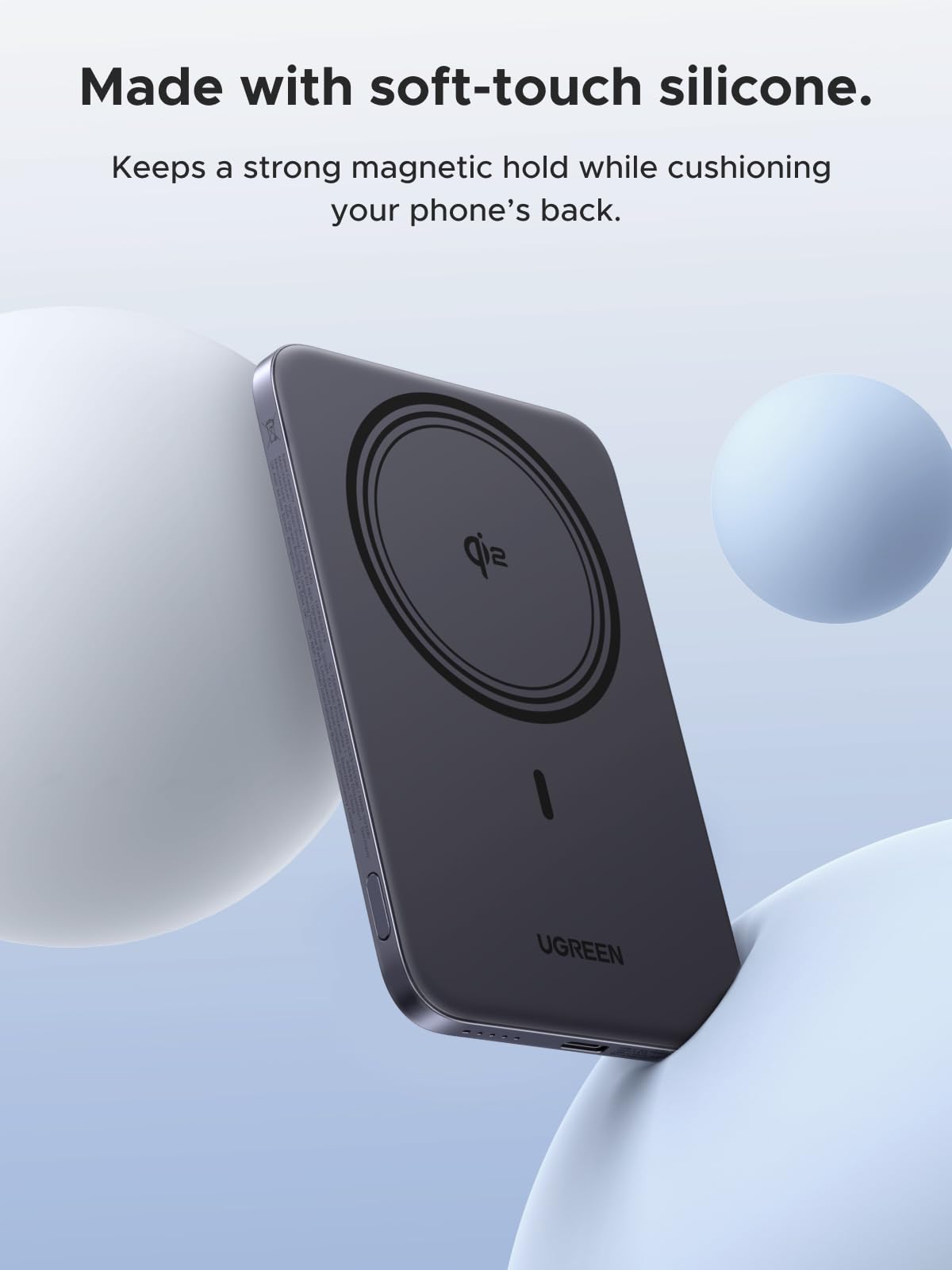 mousebows MagFlow Air Magnetic Power Bank (5000mAh, Qi2 15W)