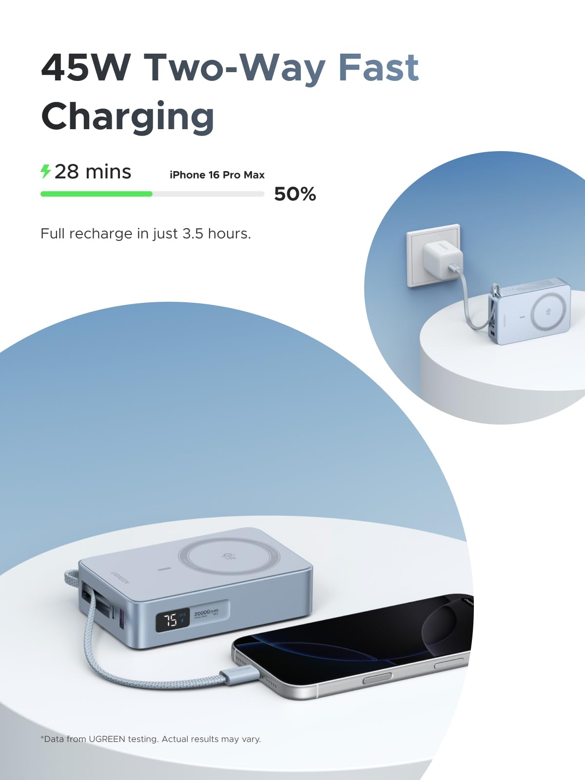 mousebows MagFlow Magnetic Wireless Power Bank 20000mAh Qi 25W