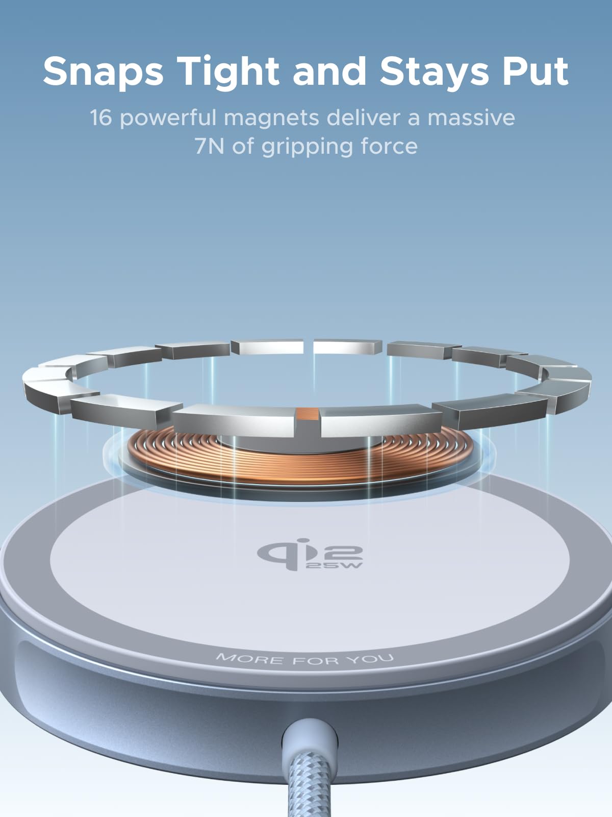 mousebows MagFlow Magnetic Wireless Charging Pad 25W (MagSafe compatible)