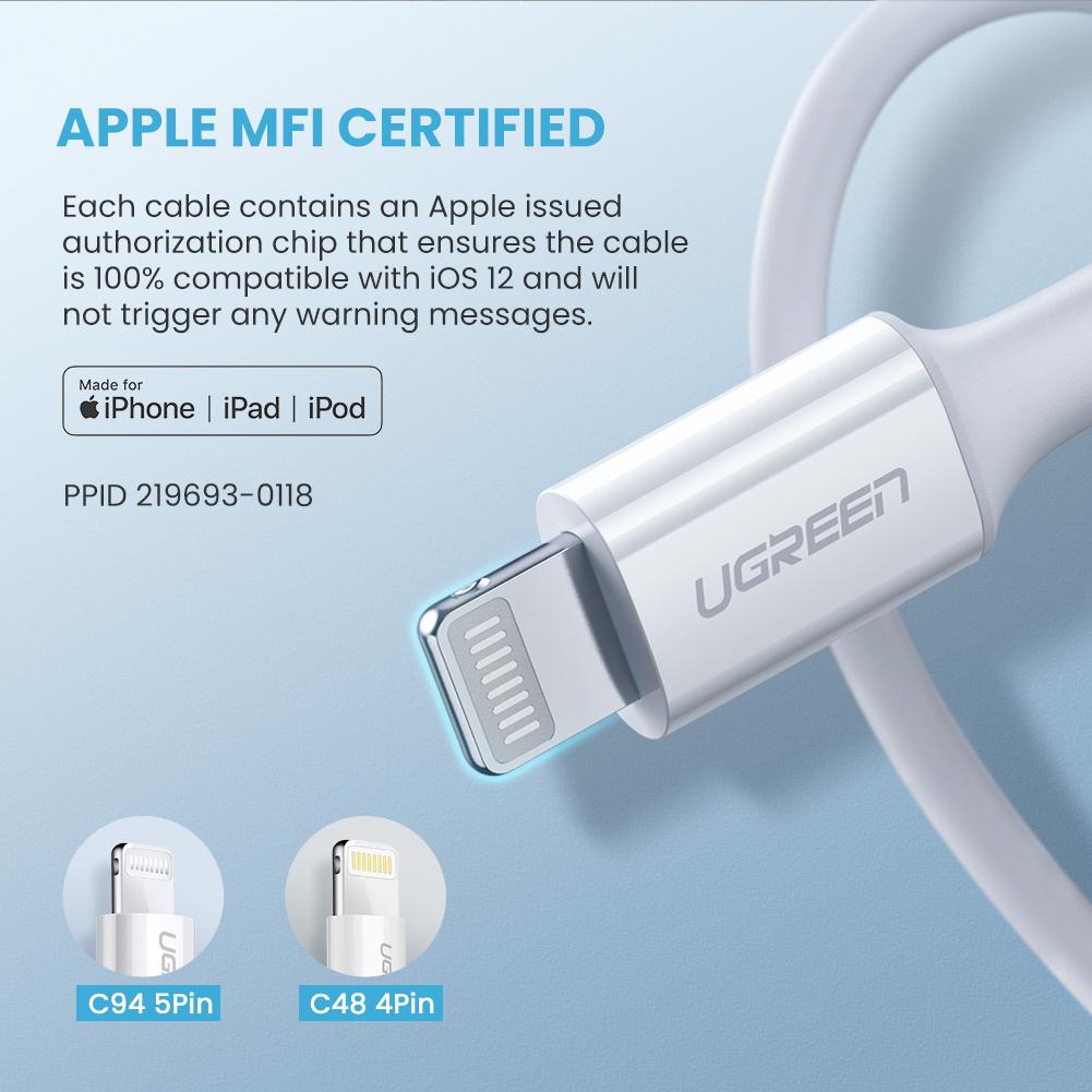 mousebows MFi USB-C to Lightning Charging Cable