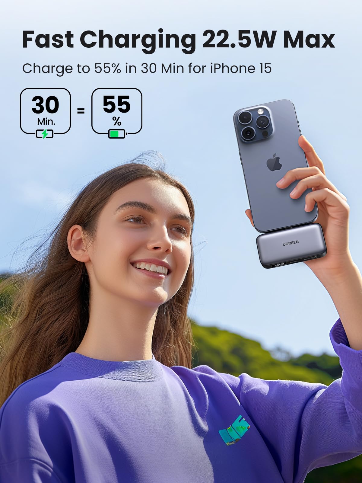 mousebows Mini 2-Port Power Bank 5000mAh 22.5W