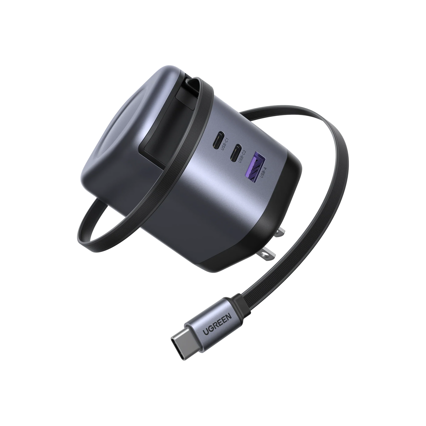 mousebows Nexode 100W Charger with Retractable USB-C Cable