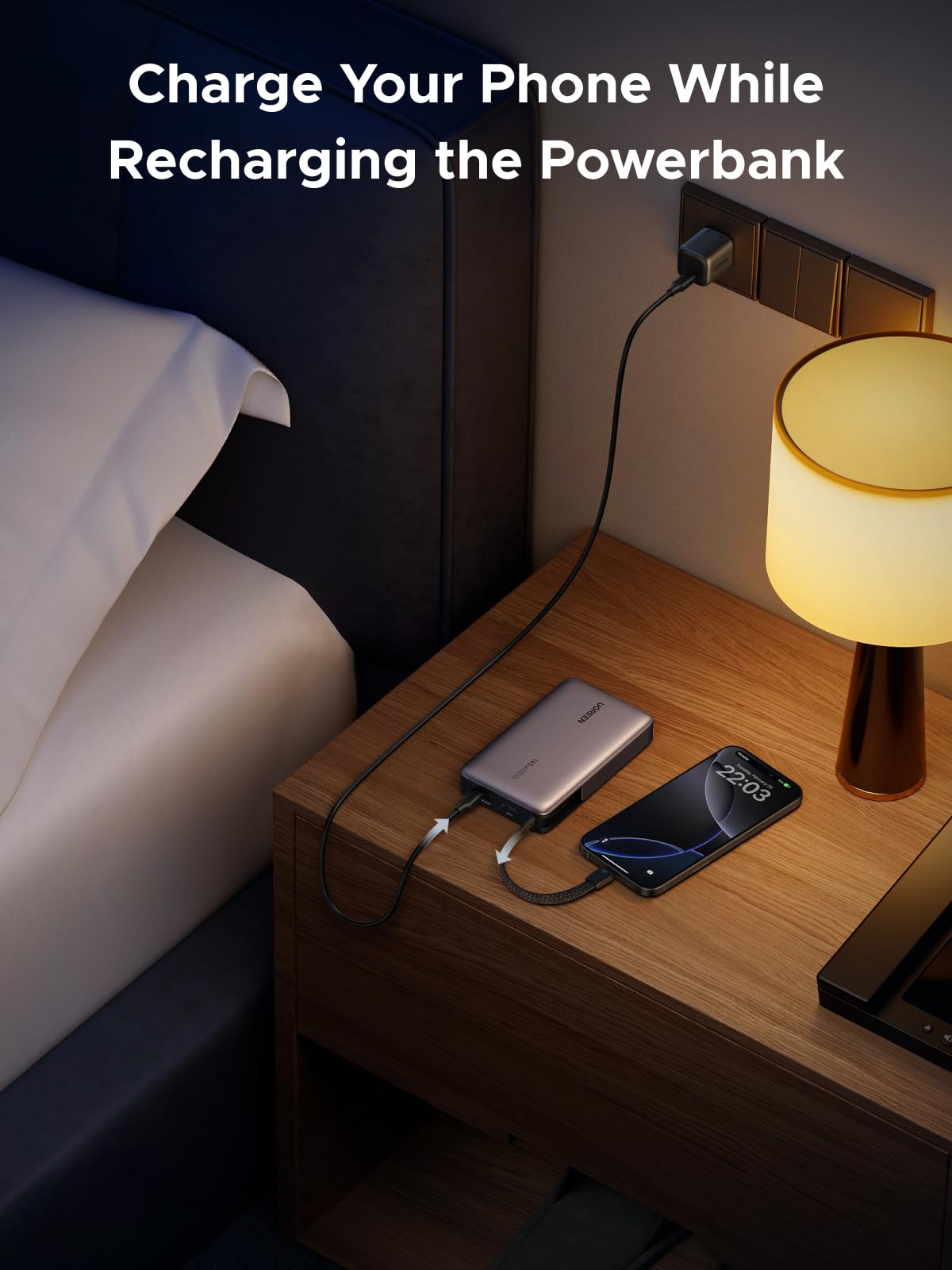 mousebows Nexode Power Bank 20000mAh 145W with Built-in USB-C Cable