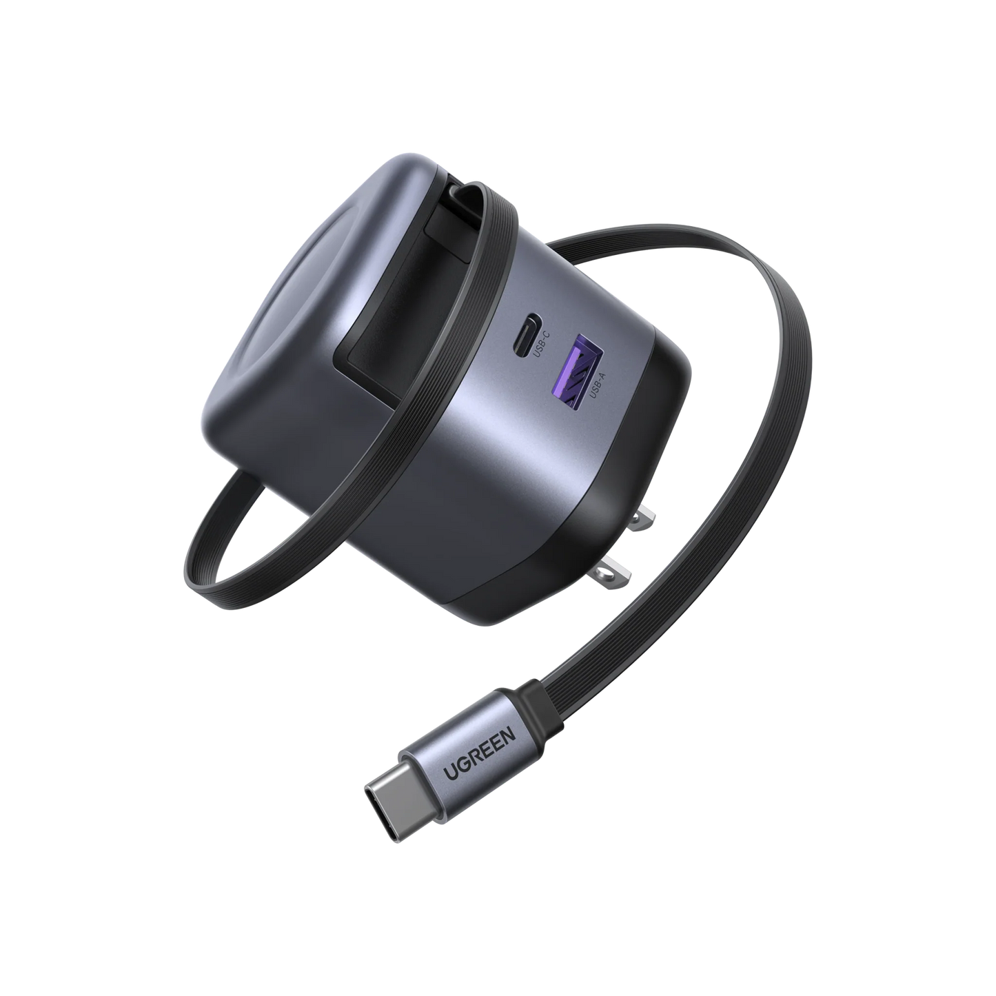 mousebows Nexode 65W Charger with Retractable USB-C Cable