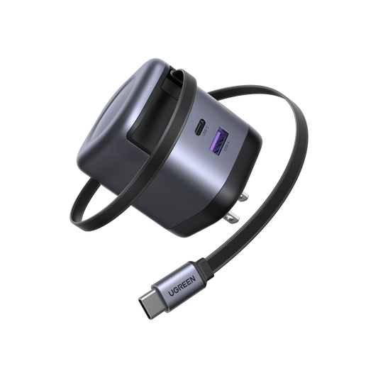 mousebows Nexode 65W Charger with Retractable USB-C Cable