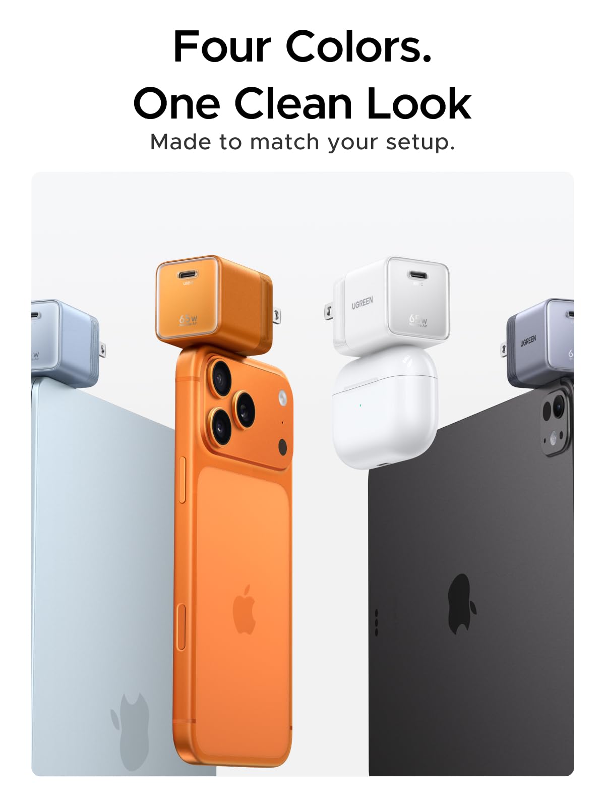 mousebows Nexode Air USB-C Charger (65W, GaN, Foldable Plug)