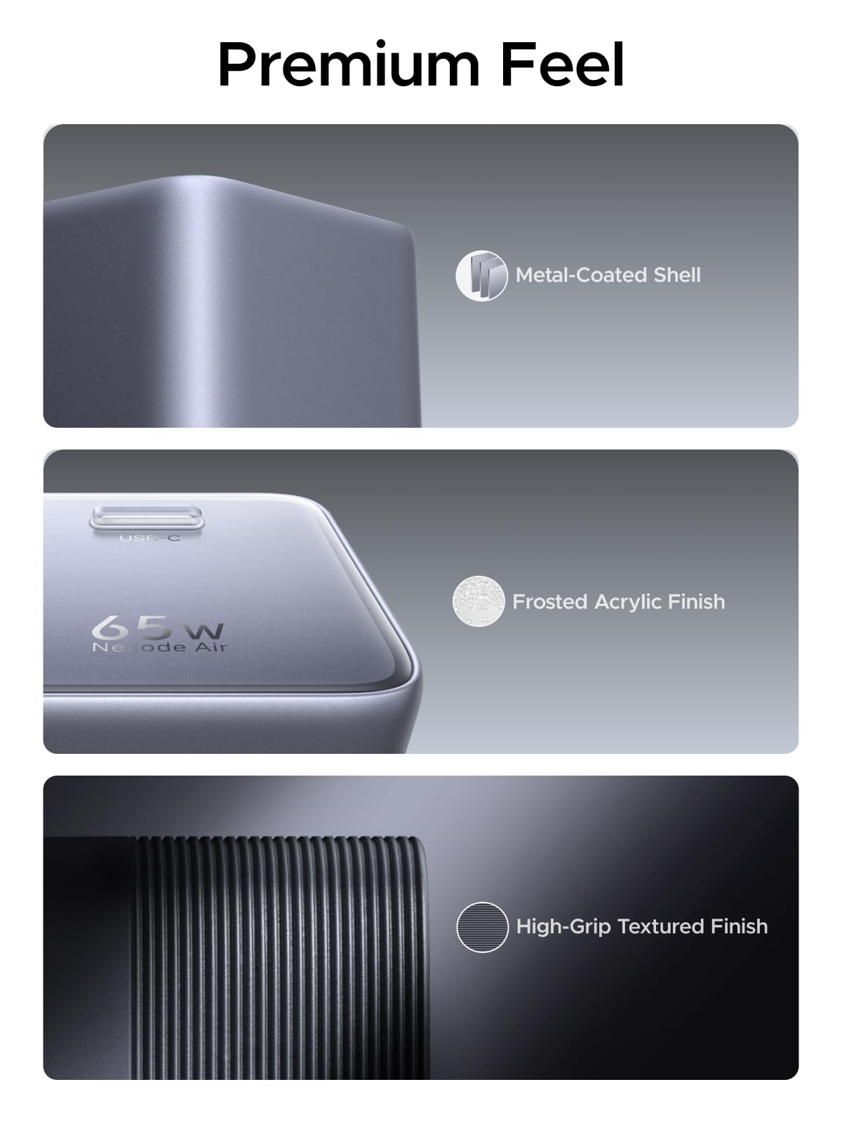 mousebows Nexode Air USB-C Charger (65W, GaN, Foldable Plug)