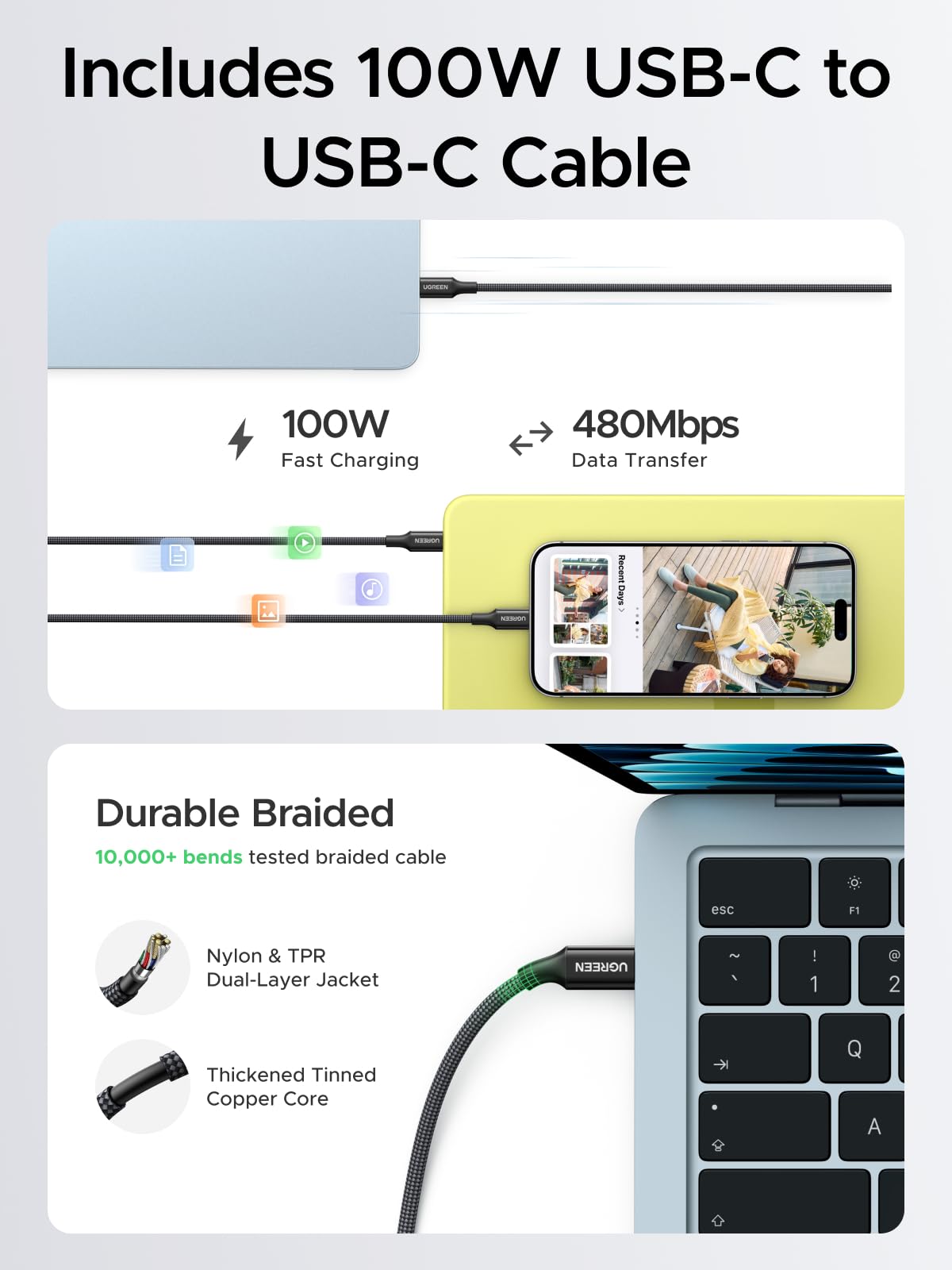 mousebows Nexode Air USB-C Charger (65W, GaN, Foldable Plug)