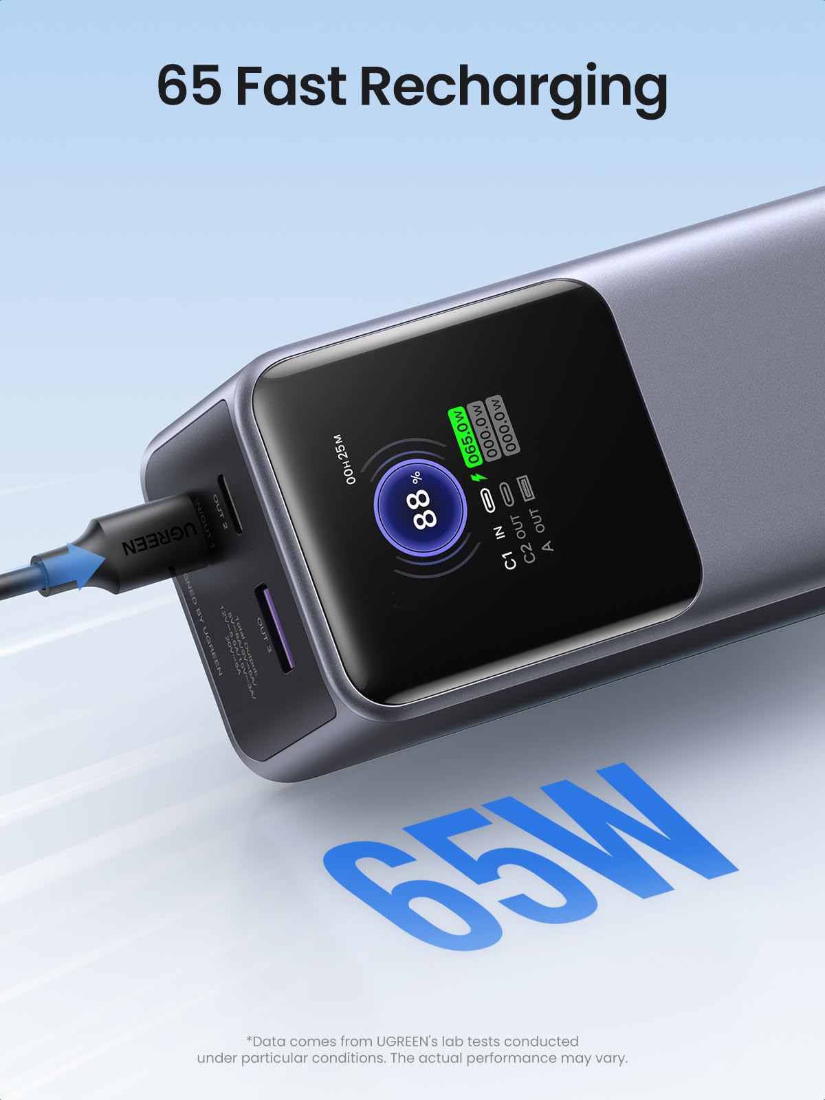 mousebows 130W Power Bank with USB-C Cable