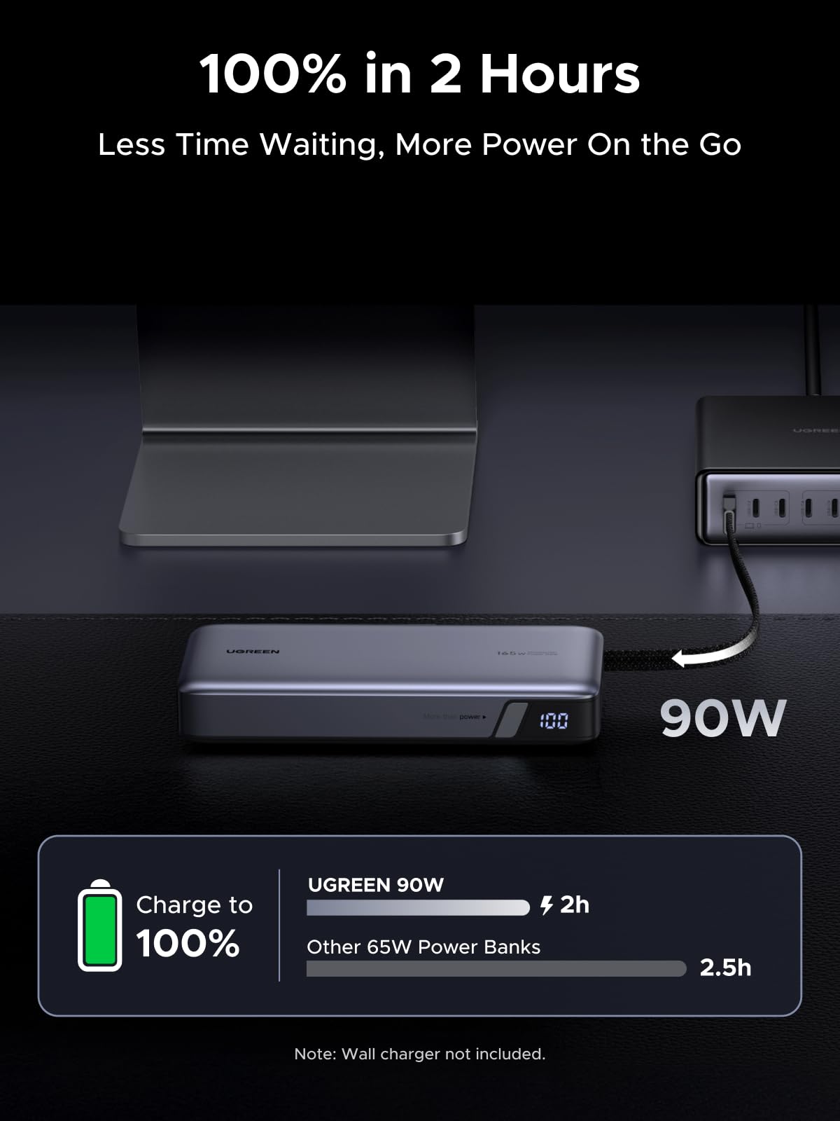 mousebows Nexode Power Bank 25000mAh 165W with Built-in Cables