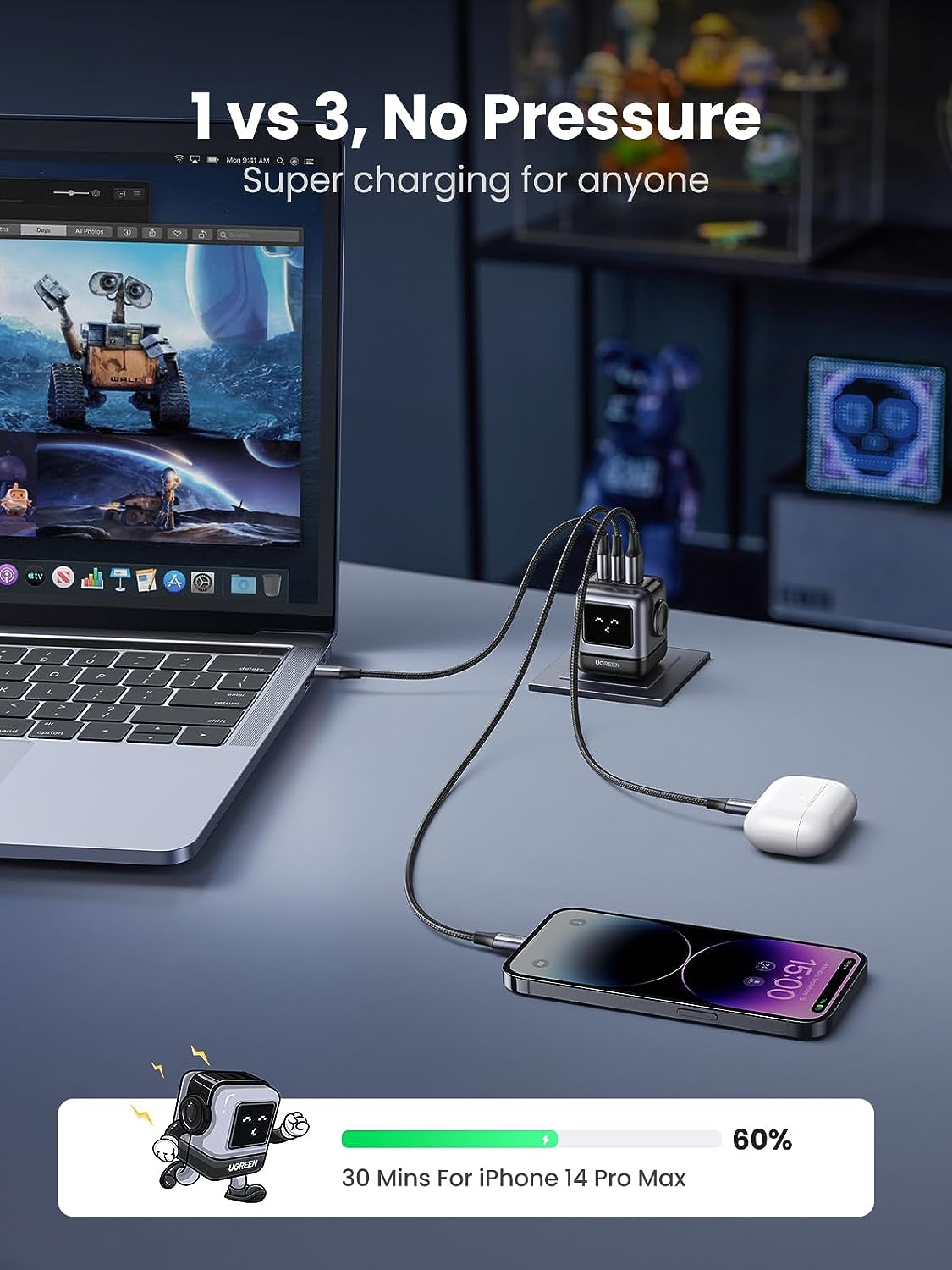 mousebows Uno Charger 65W Bundle (Black)