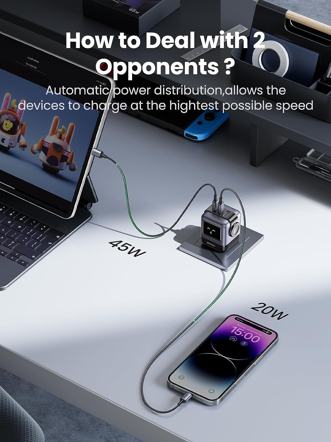 mousebows Uno Charger 65W Bundle (Black)