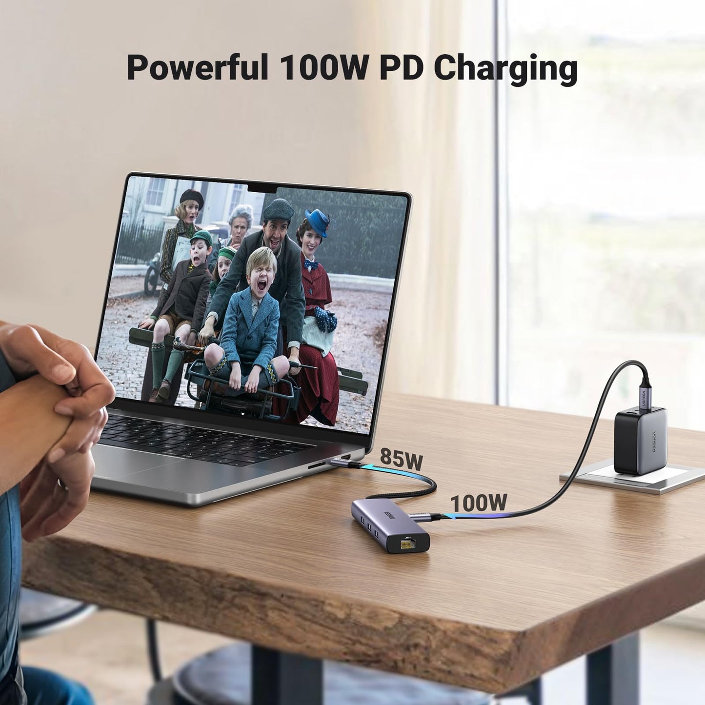mousebows Revodok 6 in 1 USB C Hub Gigabit Ethernet Adapter with 4K HDMI