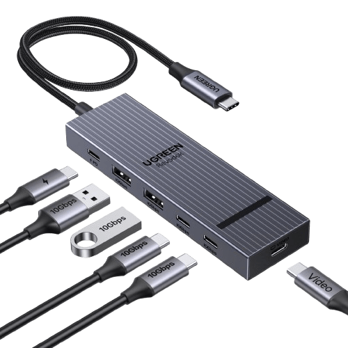 mousebows Revodok 6-in-1 USB-C Hub | 4K HDMI & 100W Charging