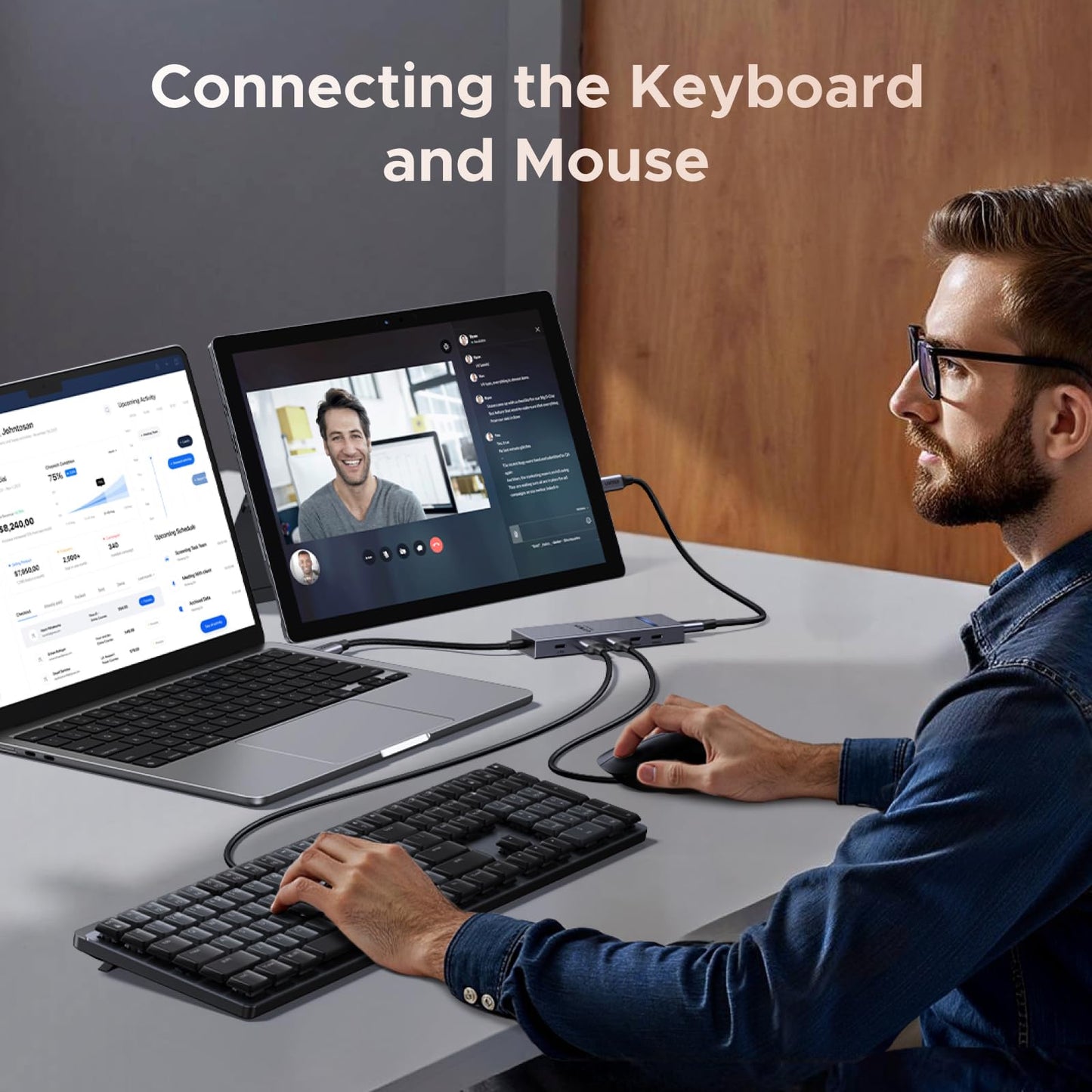 mousebows Revodok 6-in-1 USB-C Hub | 4K HDMI & 100W Charging