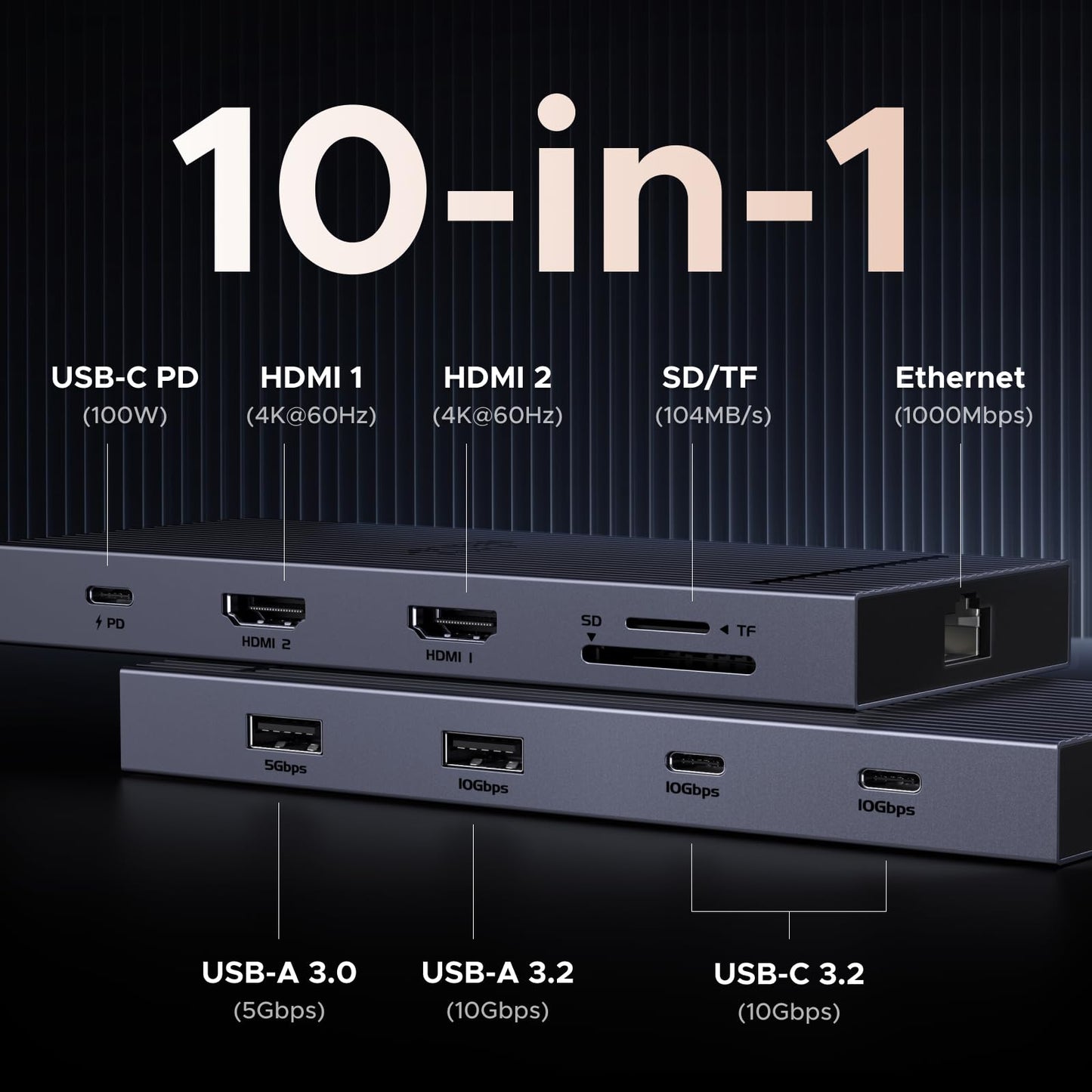 mousebows Revodok Pro 10-in-1 USB-C Docking Station