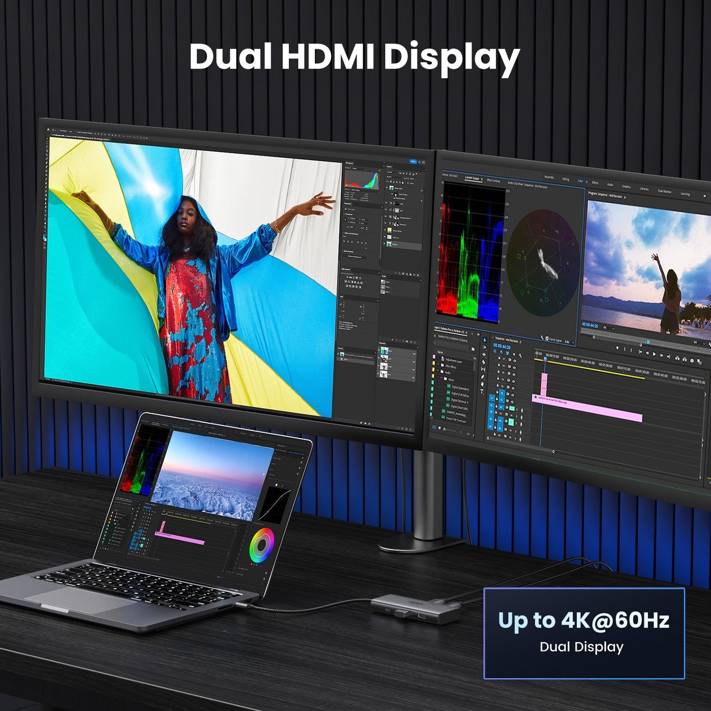 mousebows Revodok 206 6 in 1 USB-C Hub