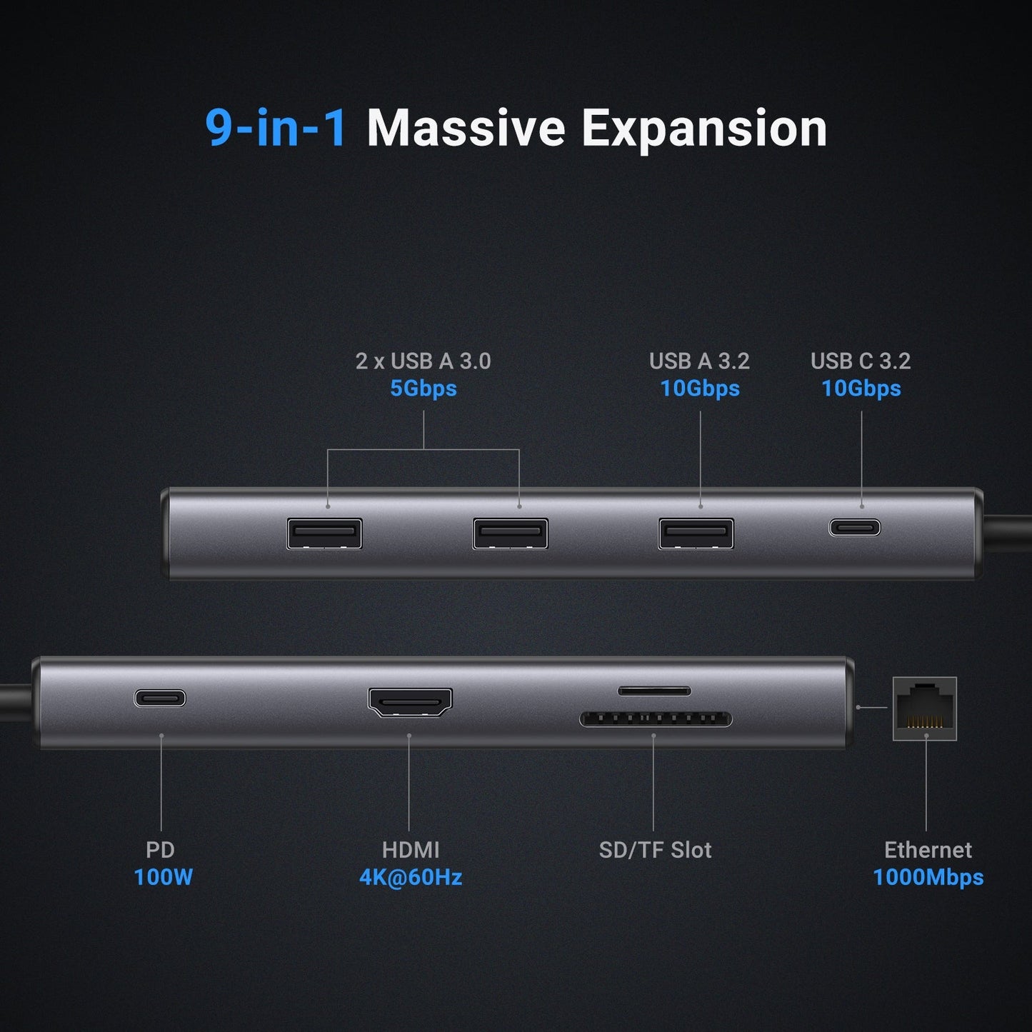 mousebows Revodok Pro 9-in-1 USB-C Hub