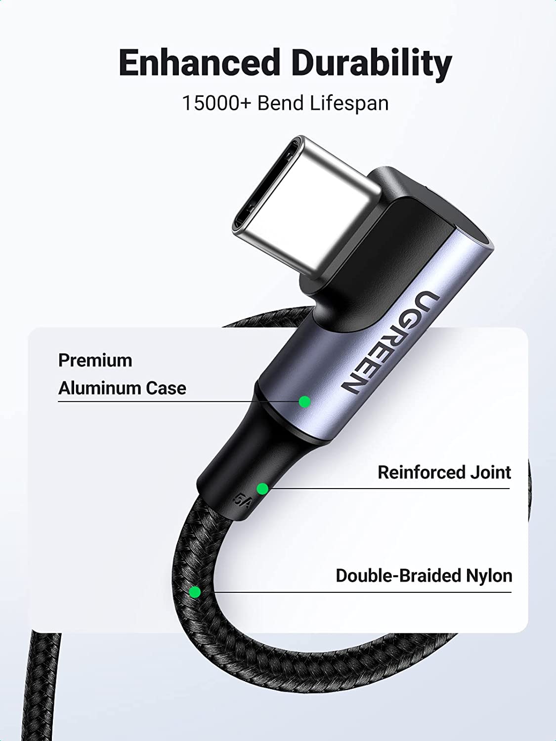 mousebows USB-C Cable (100W, 90 Degree)