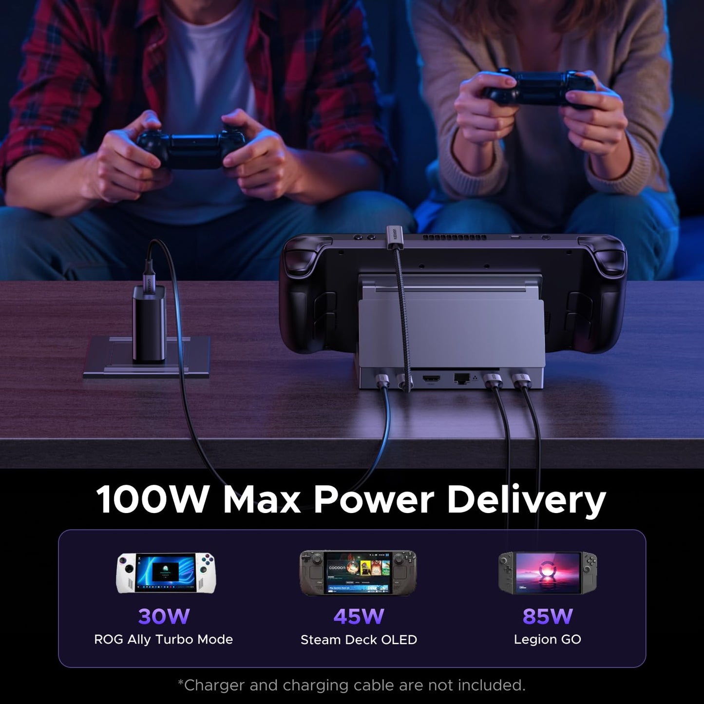 mousebows Steam Deck Docking Station (6-in-1, 4K@120Hz, 100W PD)