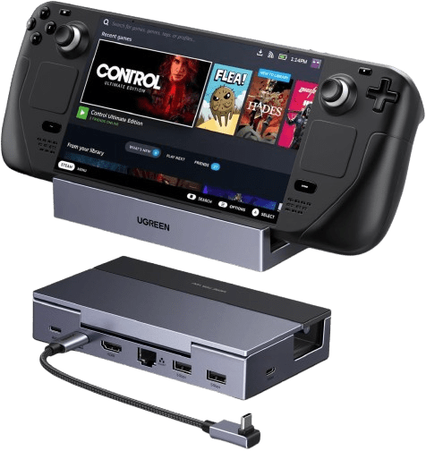mousebows Steam Deck Docking Station (6-in-1, 4K@120Hz, 100W PD)