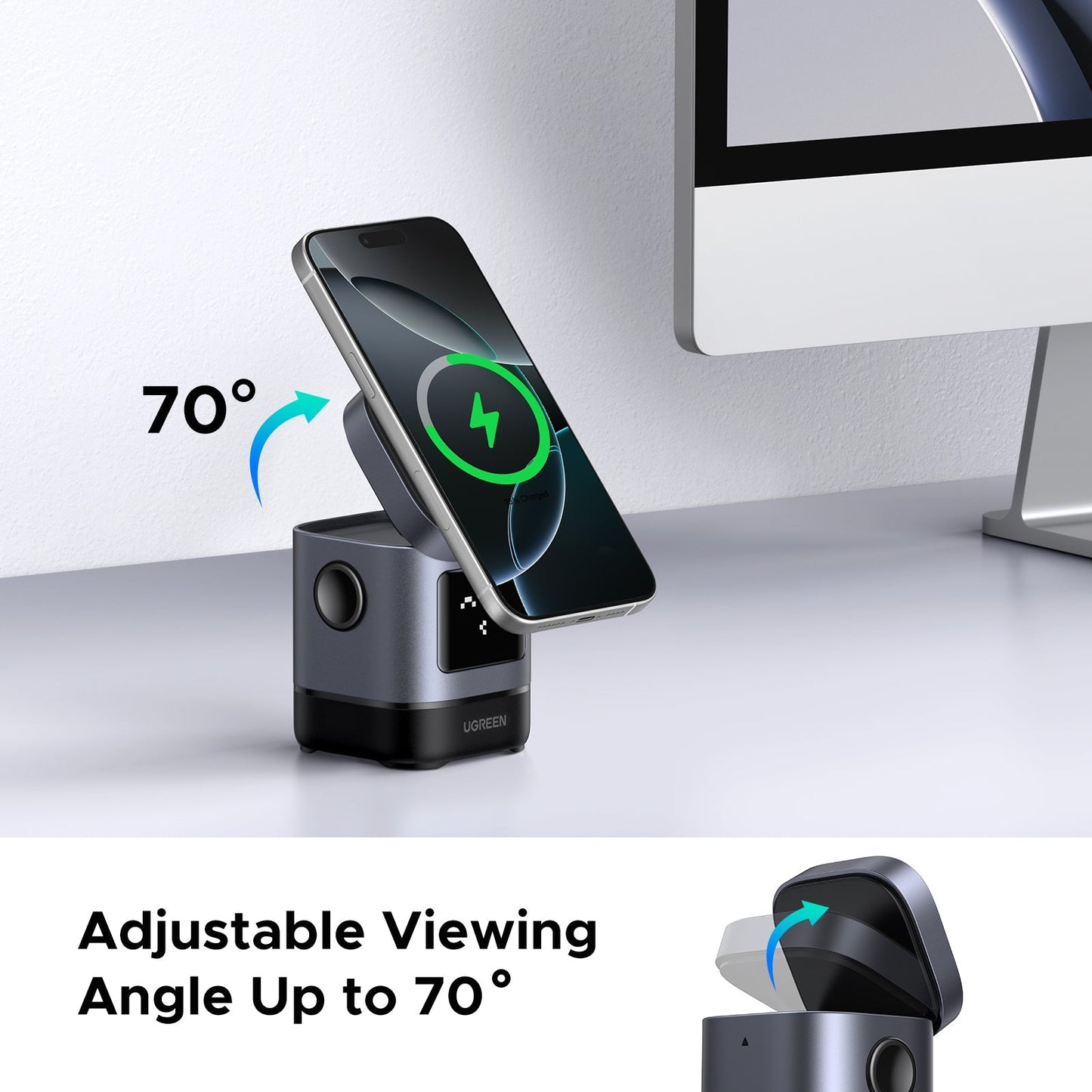 mousebows Uno 2-in-1 Magnetic Wireless Charger 15W