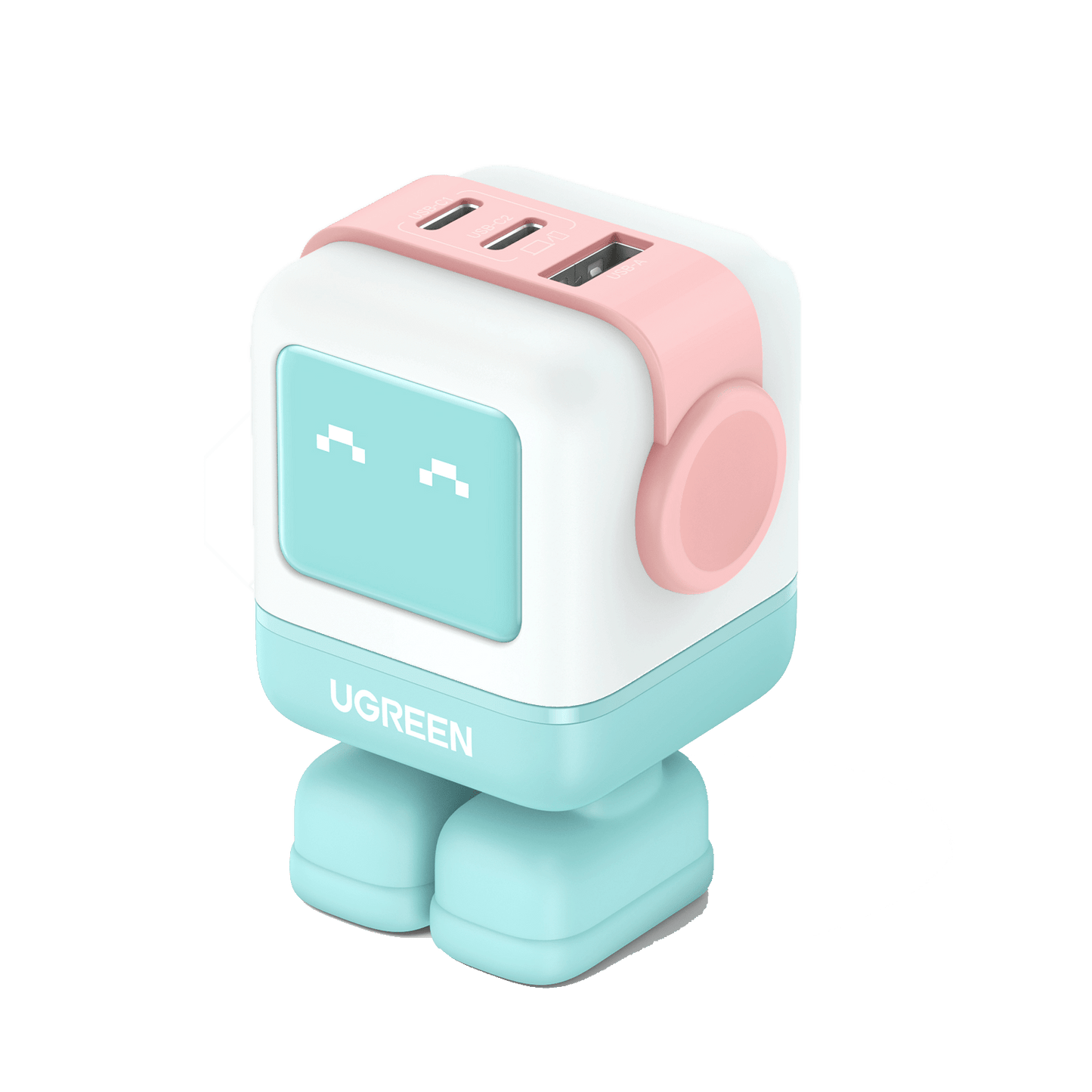 mousebows Uno Charger 65W  (Cyan)