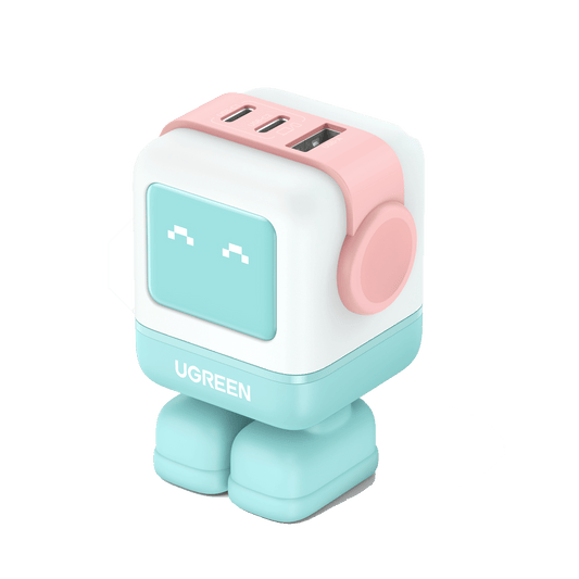 mousebows Uno Charger 65W  (Cyan)