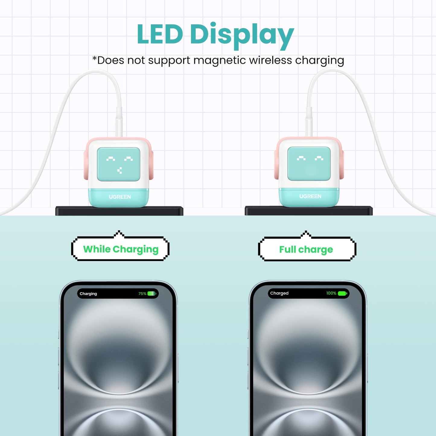 mousebows Uno Charger 65W  (Cyan)