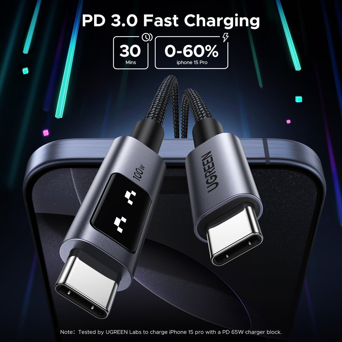 mousebows Uno USB-C to USB-C Cable 100W