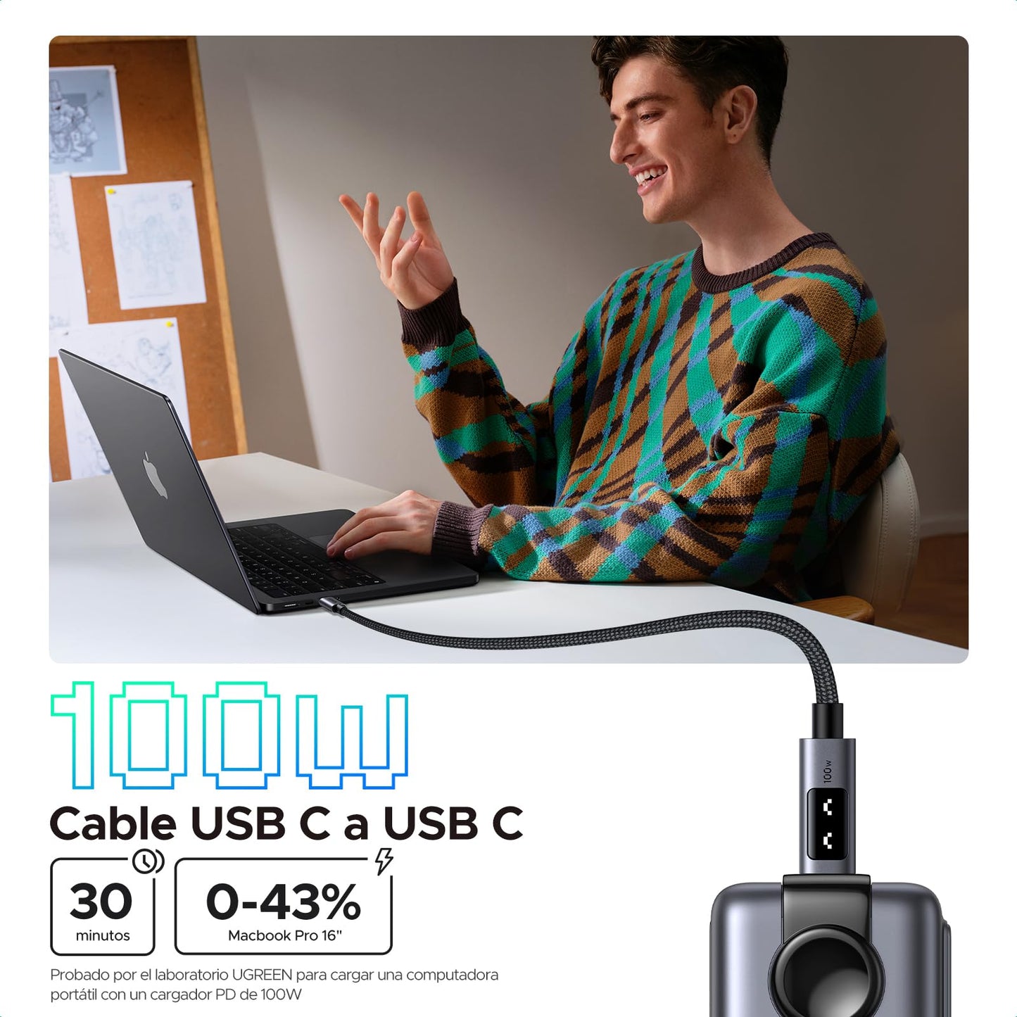 mousebows UNO USB-C to USB-C Cable 100W, 2-Pack