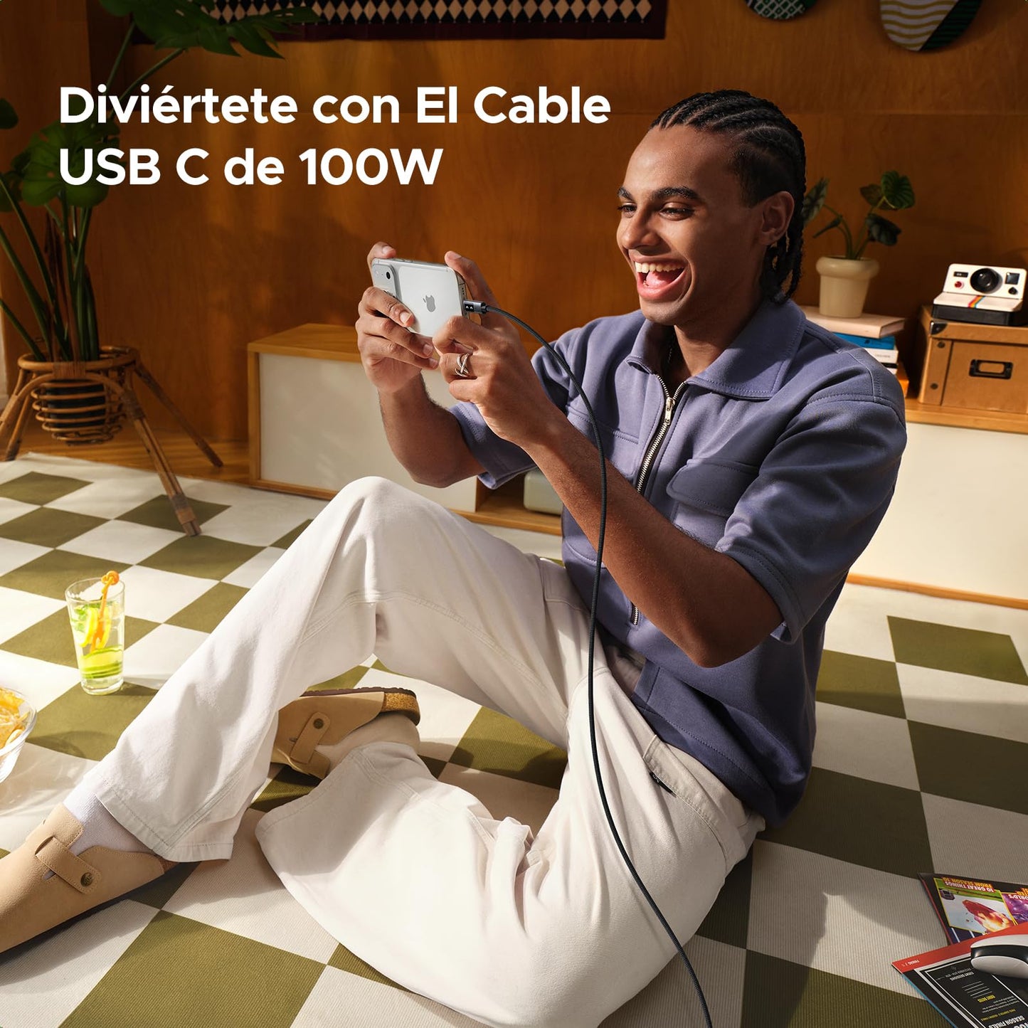 mousebows UNO USB-C to USB-C Cable 100W, 2-Pack