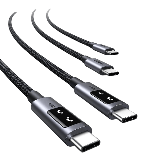 mousebows UNO USB-C to USB-C Cable 100W, 2-Pack