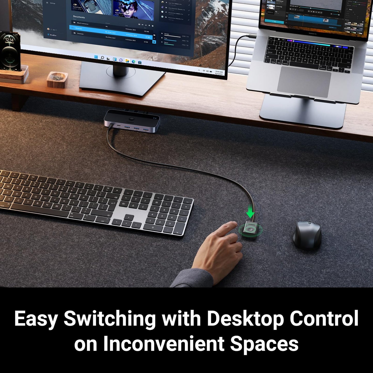 mousebows USB 3.0 Switch 2 Computers Sharing USB C & A Devices