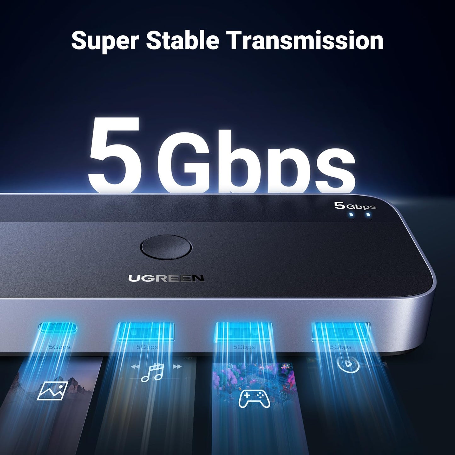 mousebows USB 3.0 Switch 2 Computers Sharing USB C & A Devices