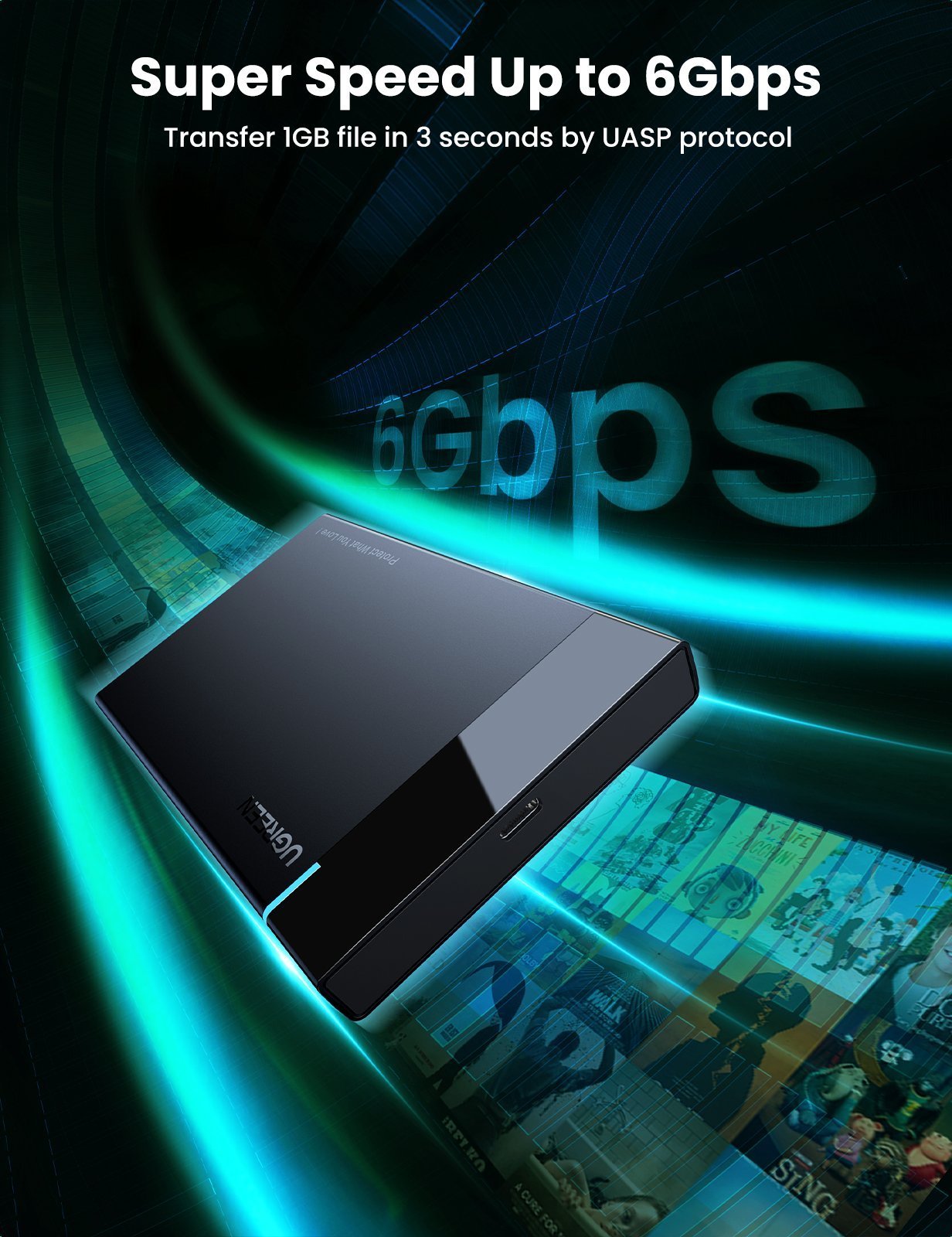 mousebows Hard Drive Enclosure (2.5", 6Gbps, USB 3.1)