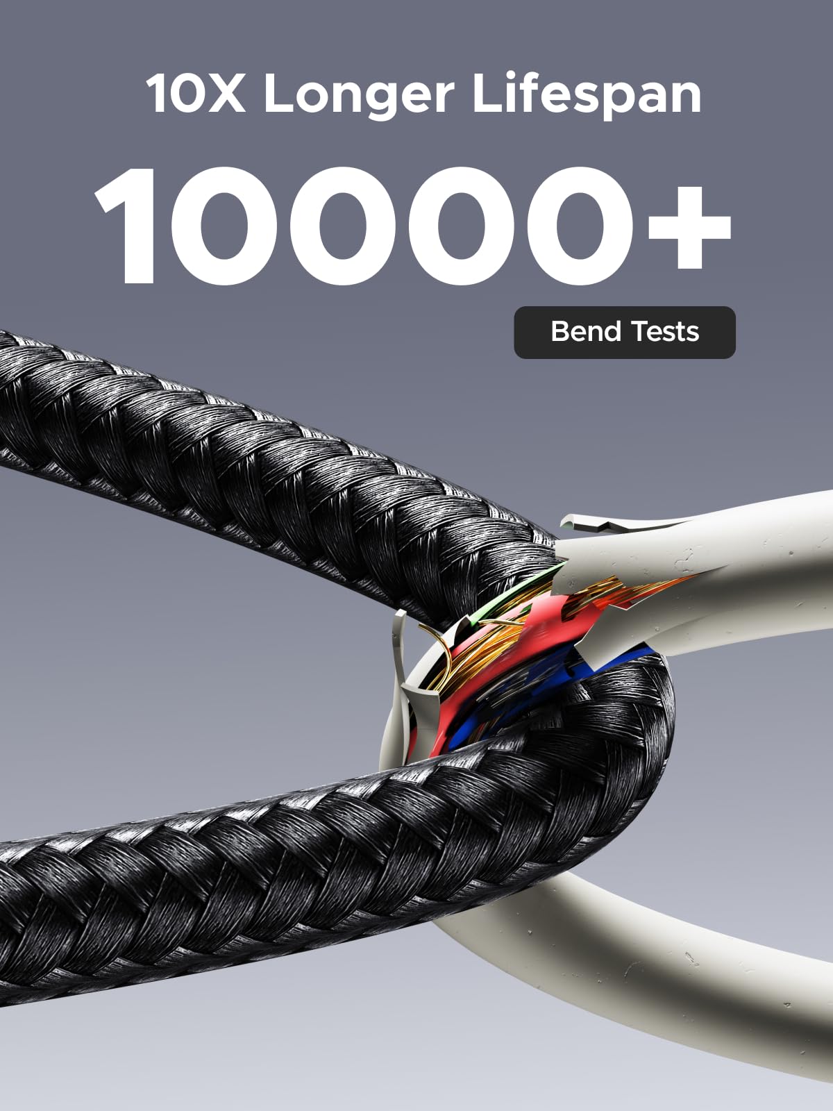 mousebows USB-C Cable (240W, Digital Display, 480Mbps)