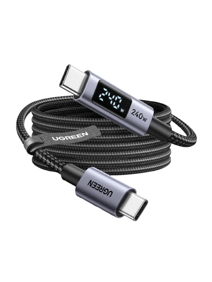 mousebows USB-C Cable (240W, Digital Display, 480Mbps)