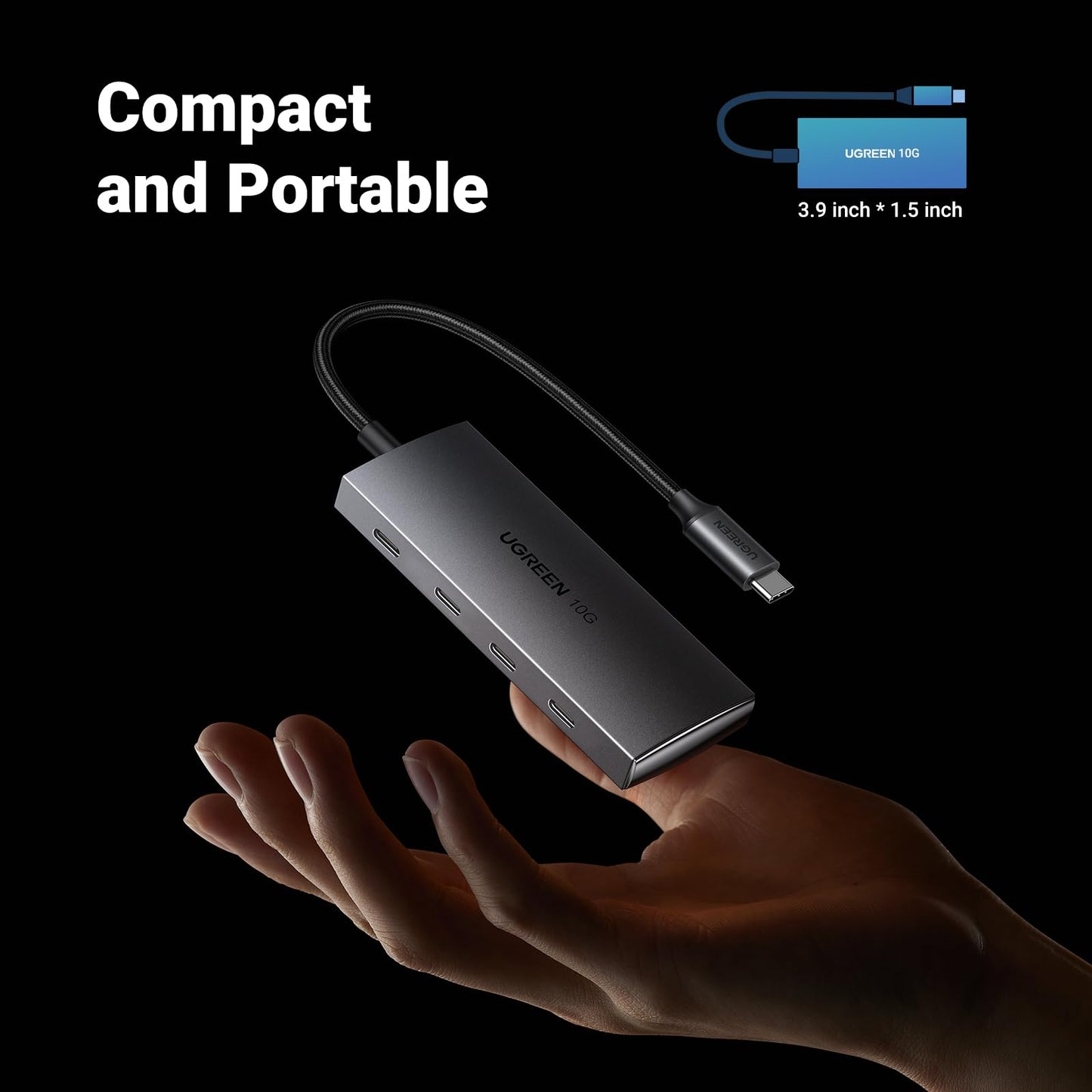 mousebows USB C Hub 10Gbps, 4 Ports USB 3.2 Adapter