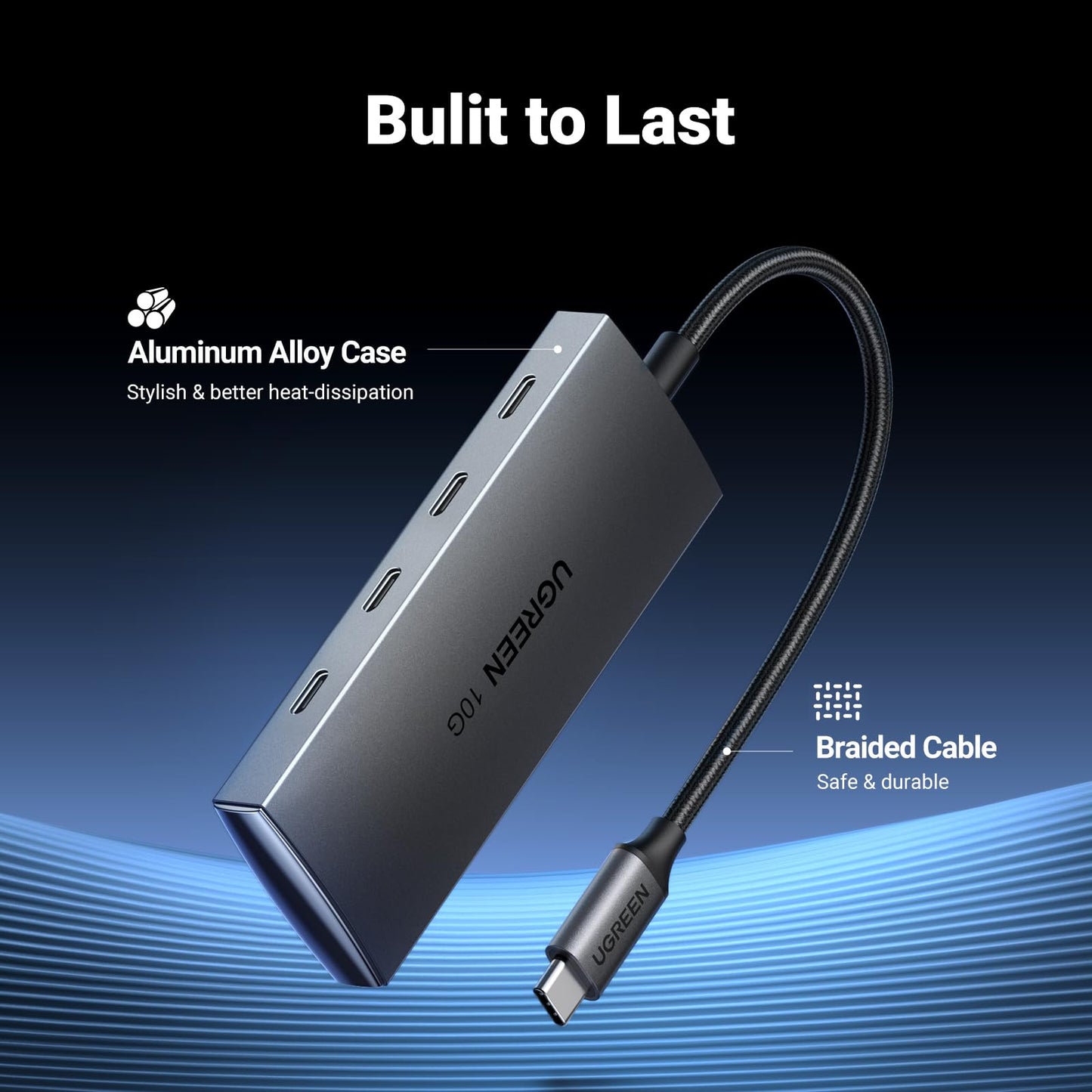 mousebows USB C Hub 10Gbps, 4 Ports USB 3.2 Adapter