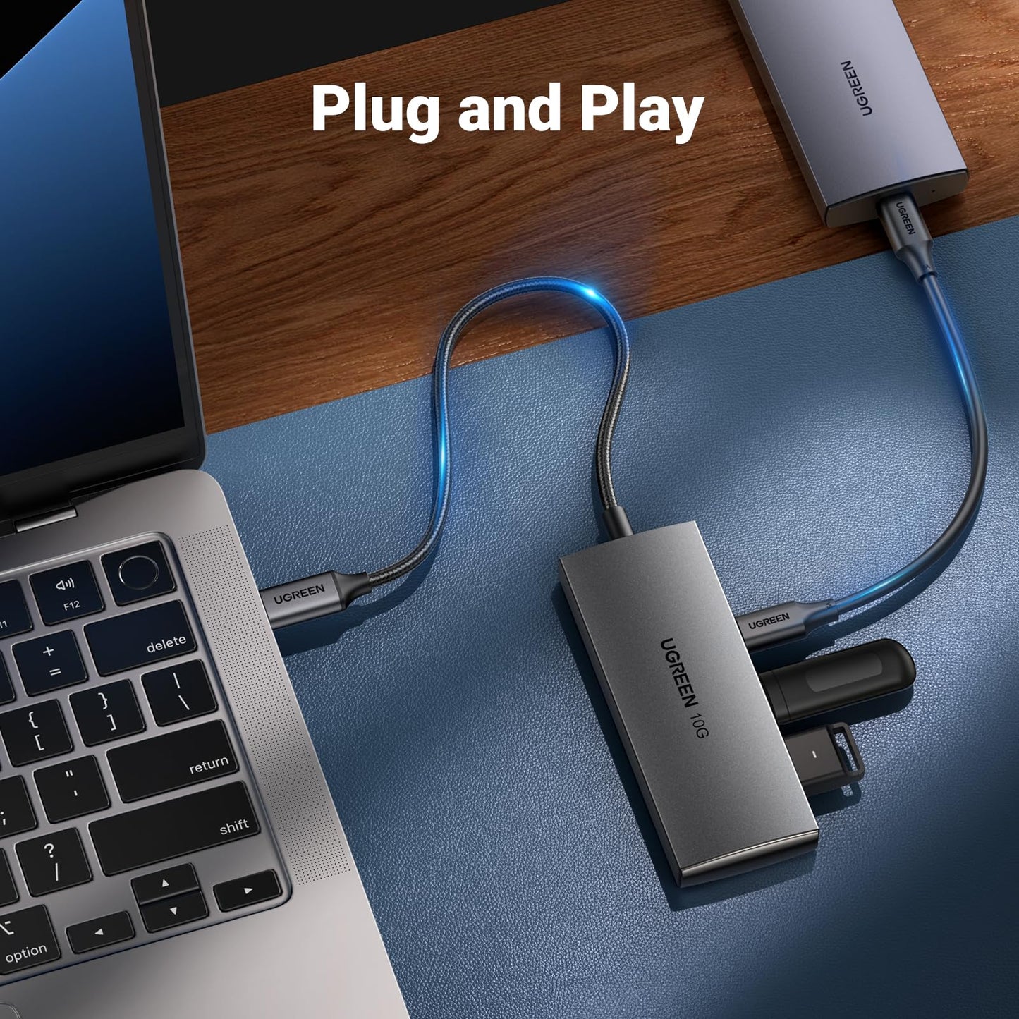 mousebows USB C Hub 10Gbps, 4 Ports USB 3.2 Adapter