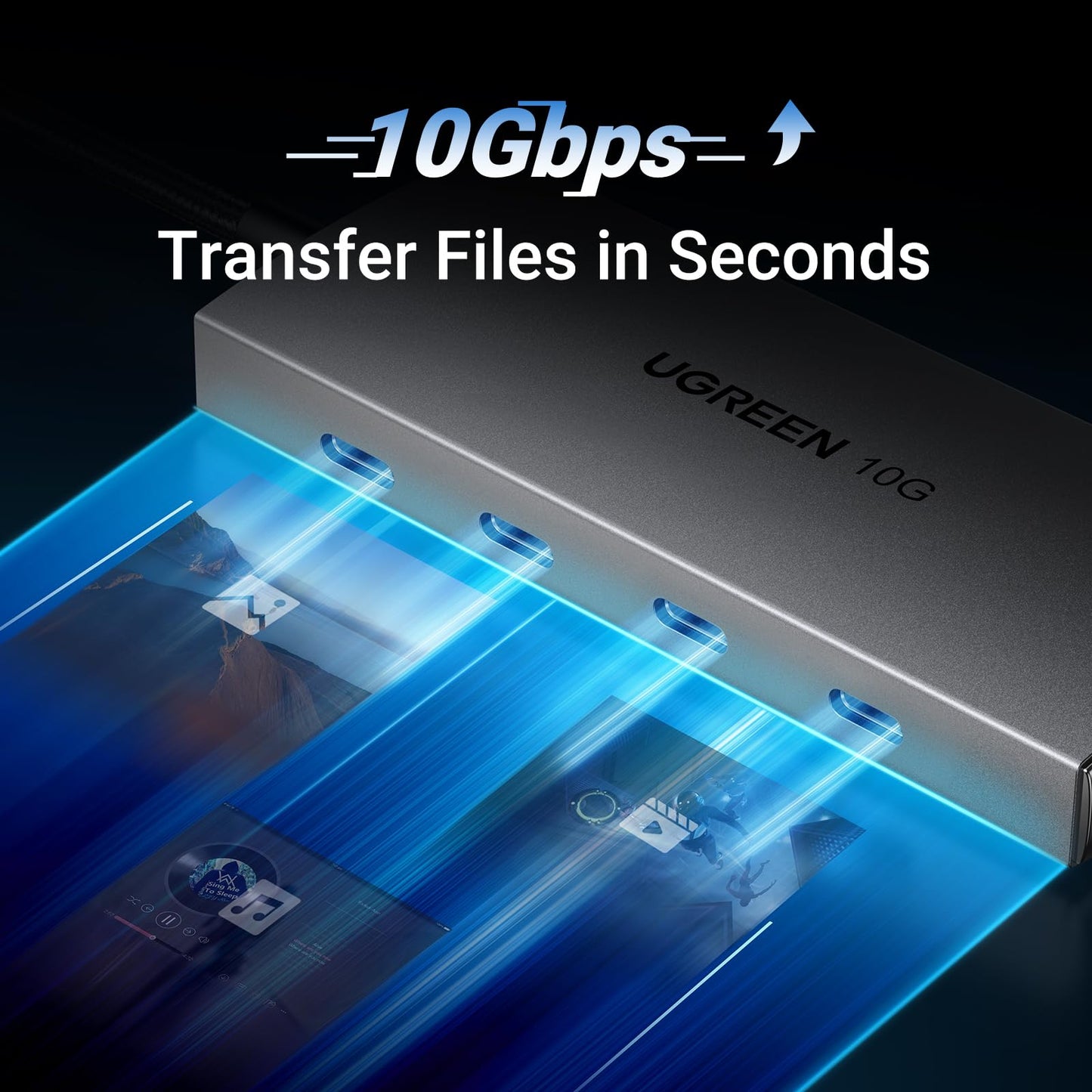 mousebows USB C Hub 10Gbps, 4 Ports USB 3.2 Adapter