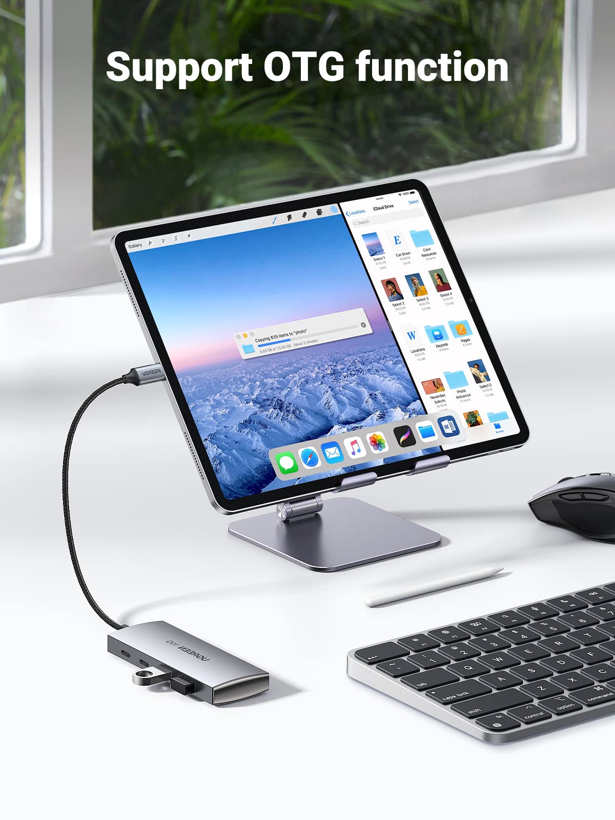mousebows USB-C Hub 4-Port USB 3.2 10Gbps Data Hub with 2 USB-C & 2 USB-A