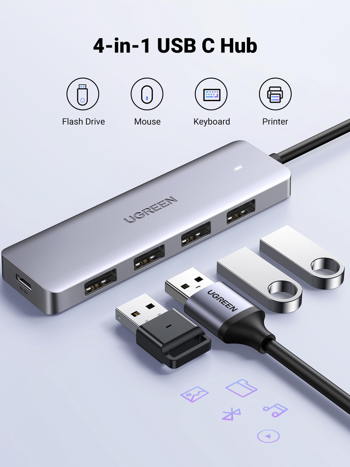mousebows USB C Hub 4 Ports