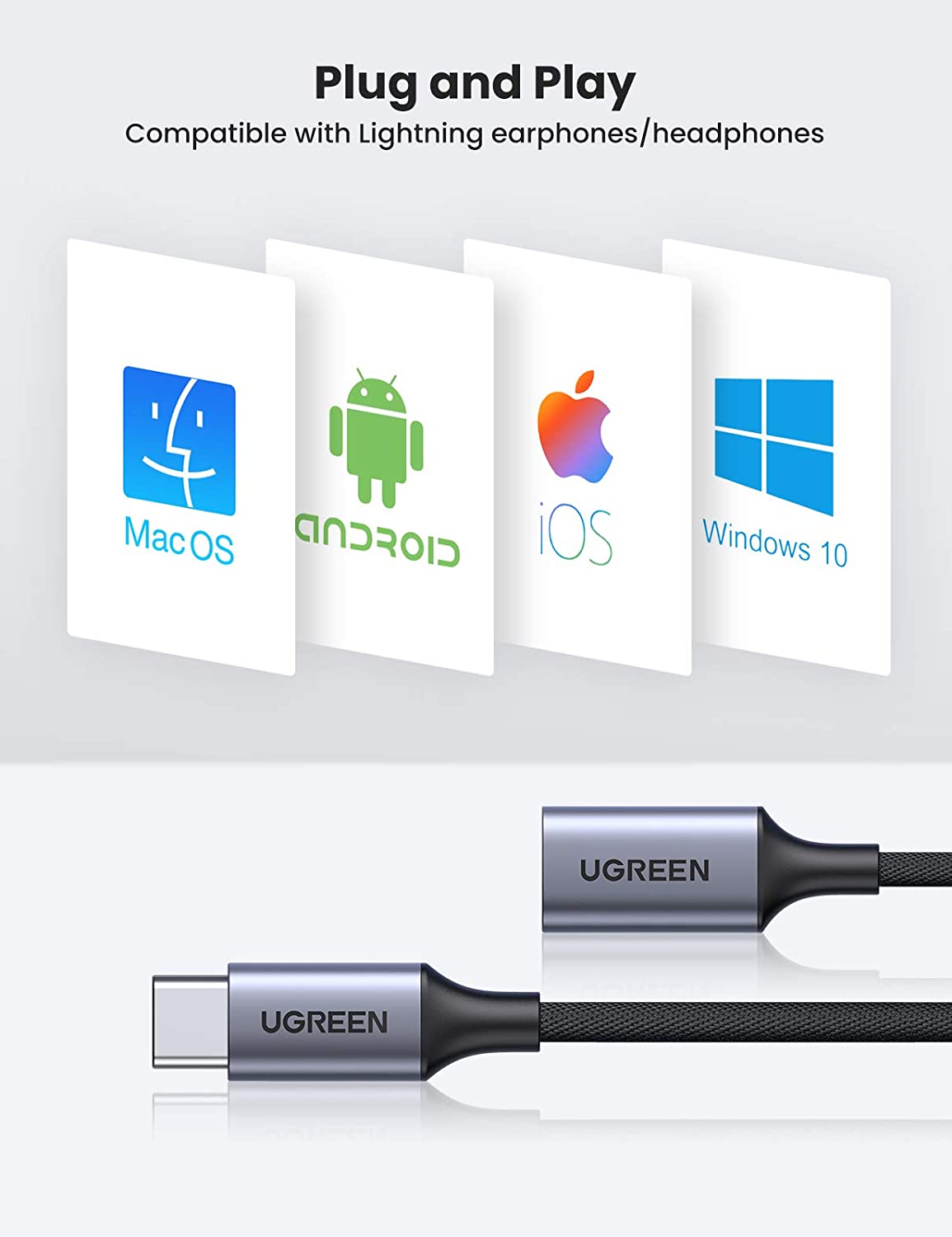 mousebows USB C to Lightning Audio Adapter